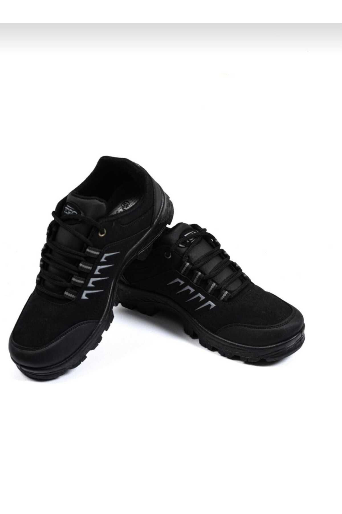 DÜNYA MAĞAZA-Pantofi sport de trekking cu talpă anti-alunecare ortopedică unisex negru mat 5