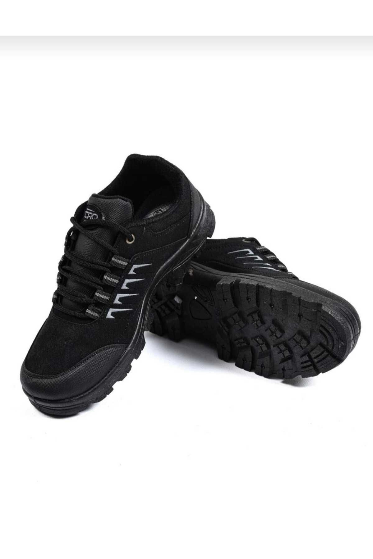 DÜNYA MAĞAZA-Pantofi sport de trekking cu talpă anti-alunecare ortopedică unisex negru mat 3