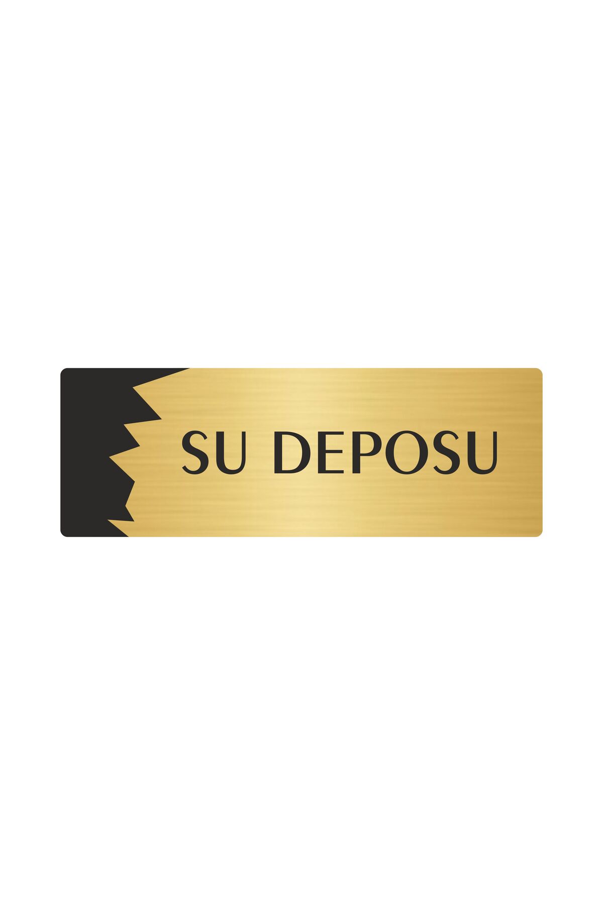 Metal Department Door Nameplate, Orientation plate Water Tank 5X20 Cm Gold Color