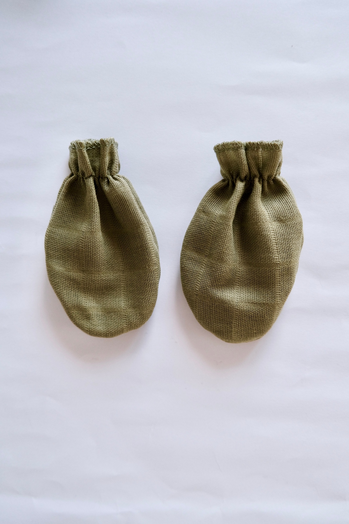 runbaby Pamuklu Tek Kat Müslin Kumaş 3 Çift Bebek Eldiven fotoğrafı 2 (önizleme)