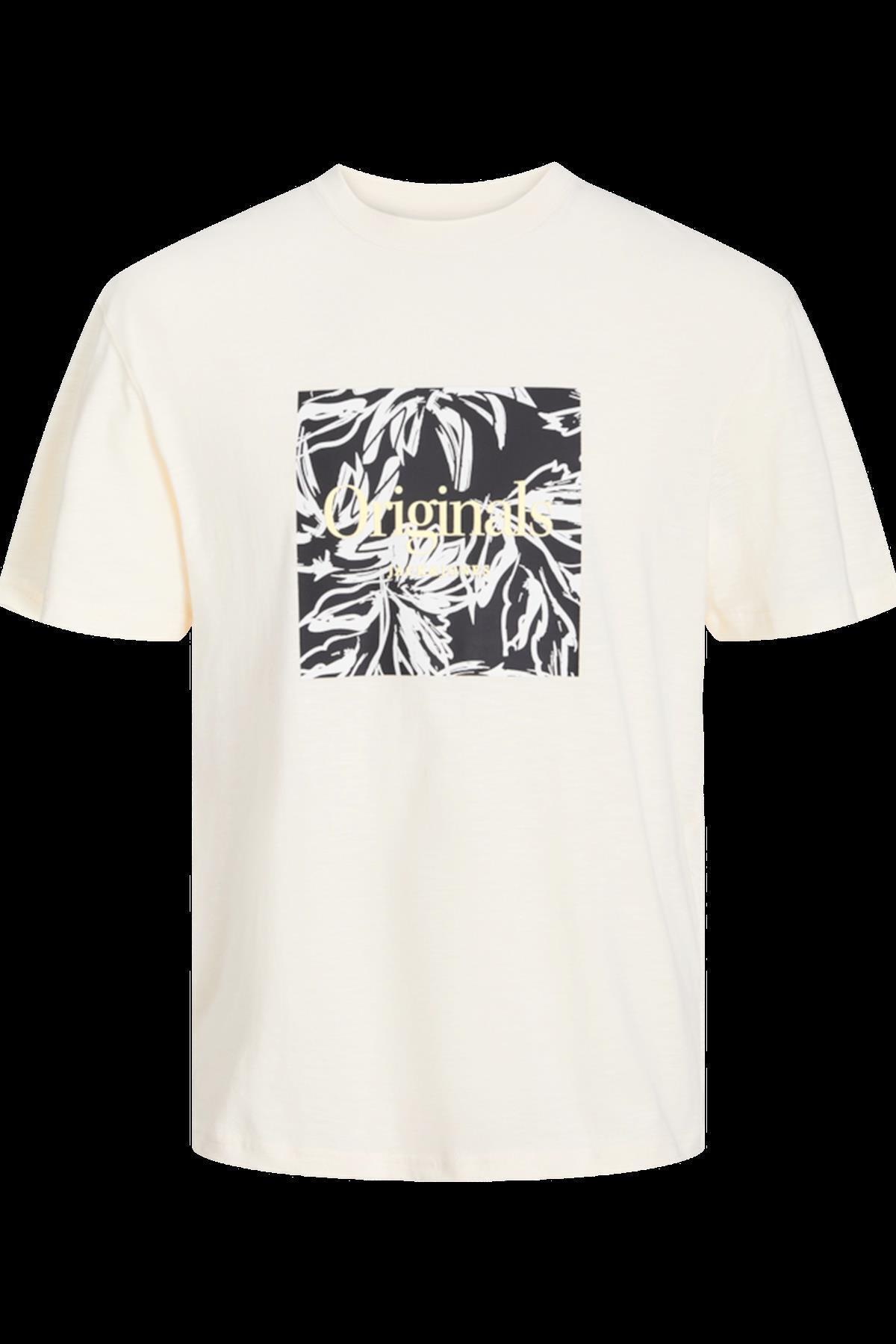 جک اند جونز JORLAFAYETTE BRANDING TEE SS CREW LN