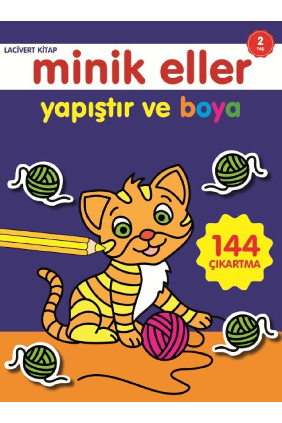 Türk Dil Kurumu Yayınları Minik Eller Yapıştır Ve Boya - Lacivert Kitap