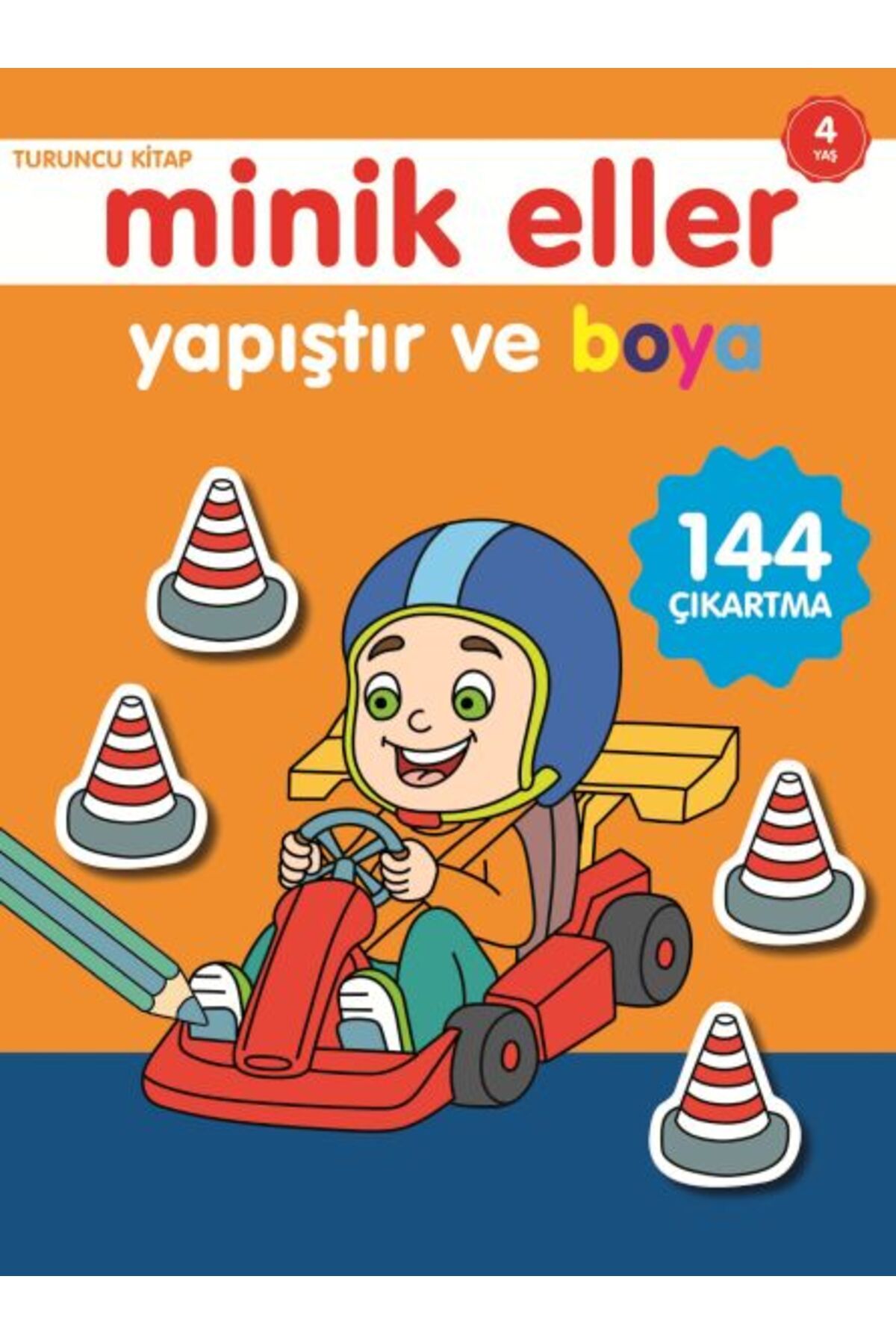 0-6 Yaş Yayınları Minik Eller Yapıştır Ve Boya - Turuncu Kitap