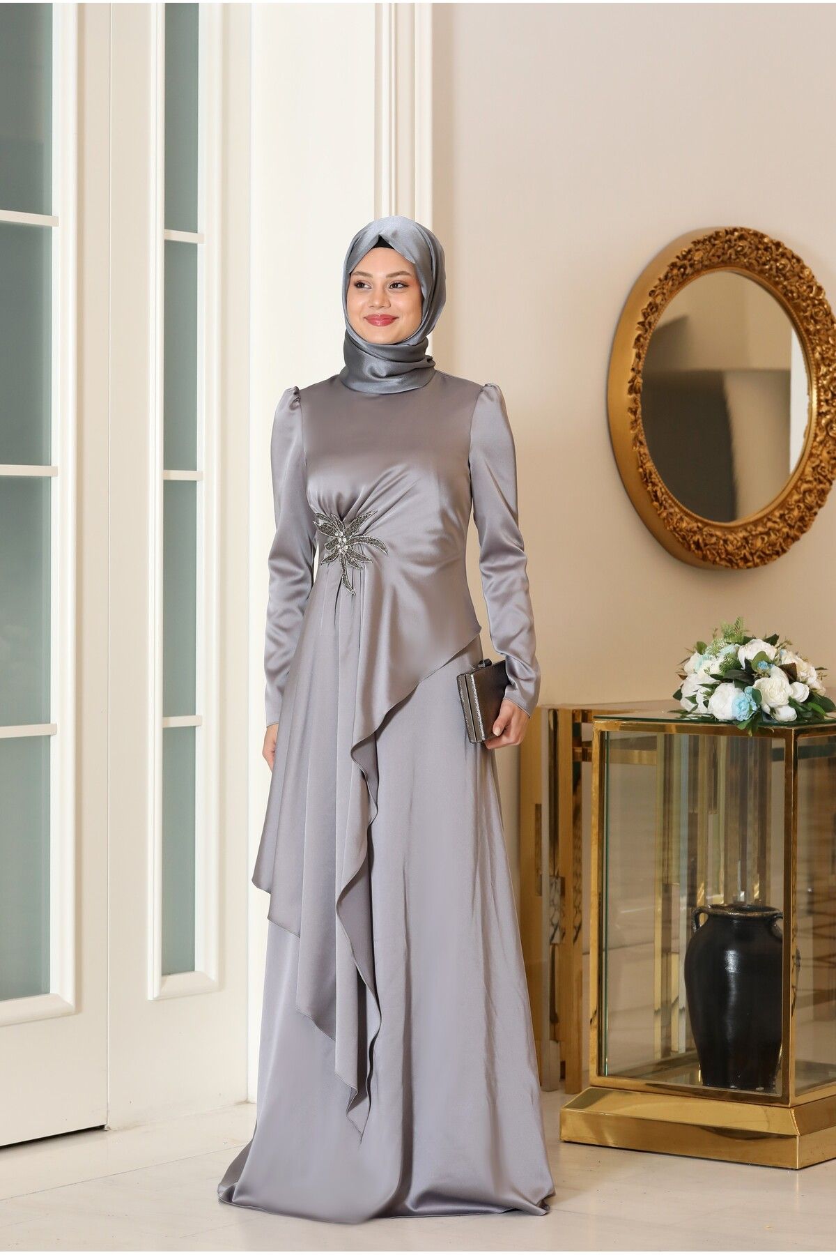 SEFANİSA-Evening & Prom Dress - Gray - 165 1