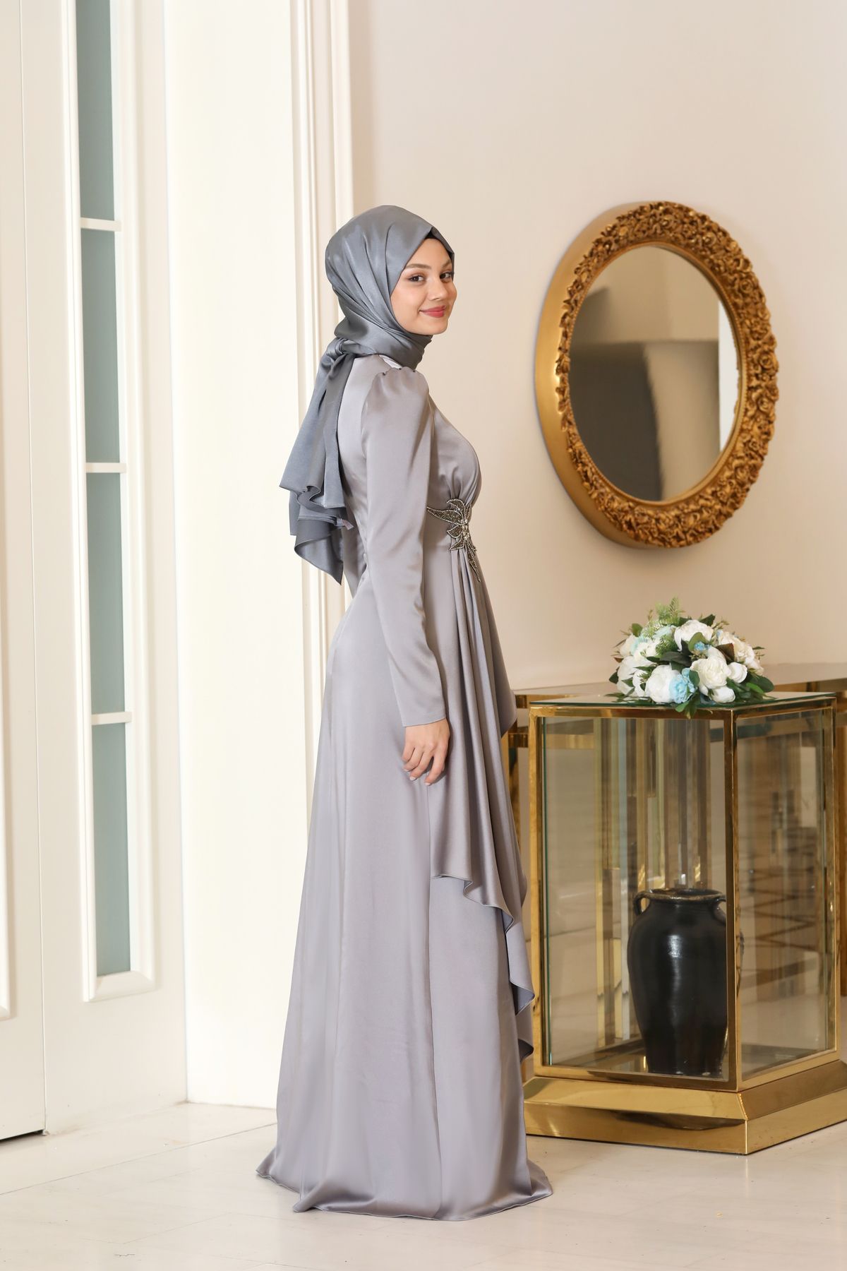 SEFANİSA-Evening & Prom Dress - Gray - 165 3