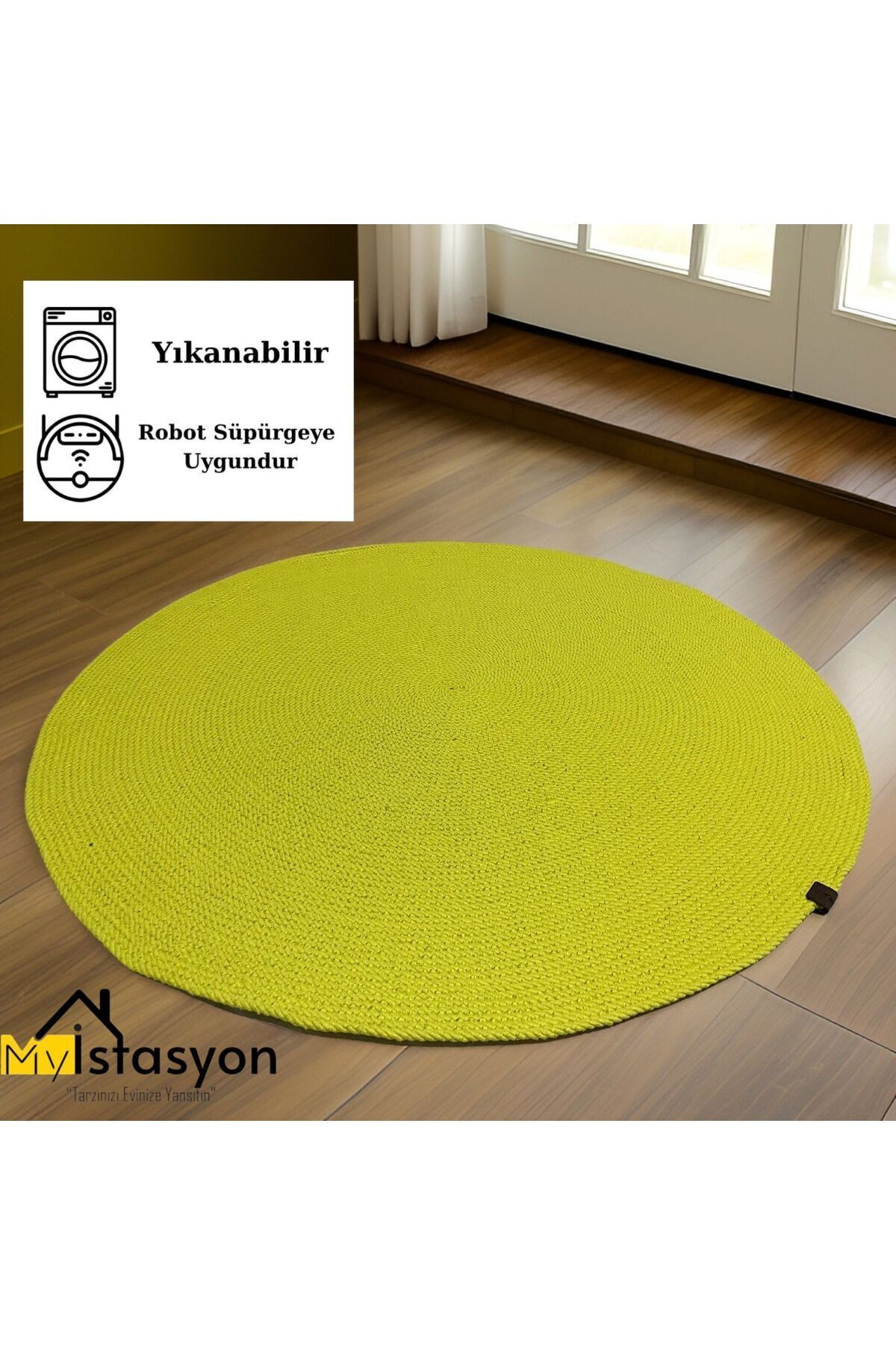 myistasyon "tarzınızı evinize yansıtın"-Wicker Carpet Rug Living Room Kitchen Bathroom Hallway Children's Room Carpet Non-Dust Washable Double Sided 1