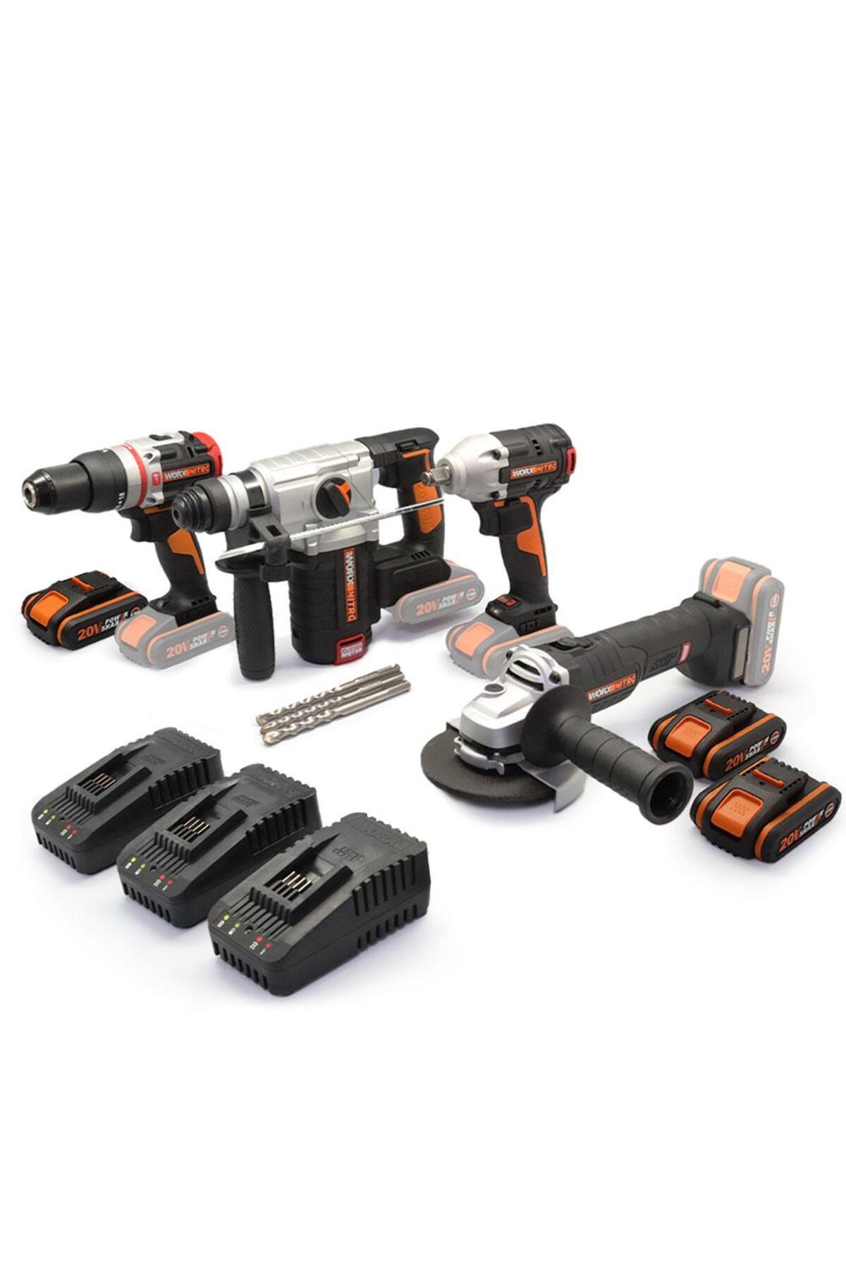 Worx WXKS5 WX354.9 + WX272.9 + WX380.9 + WX812.9 + WA3601 20V/2Ah