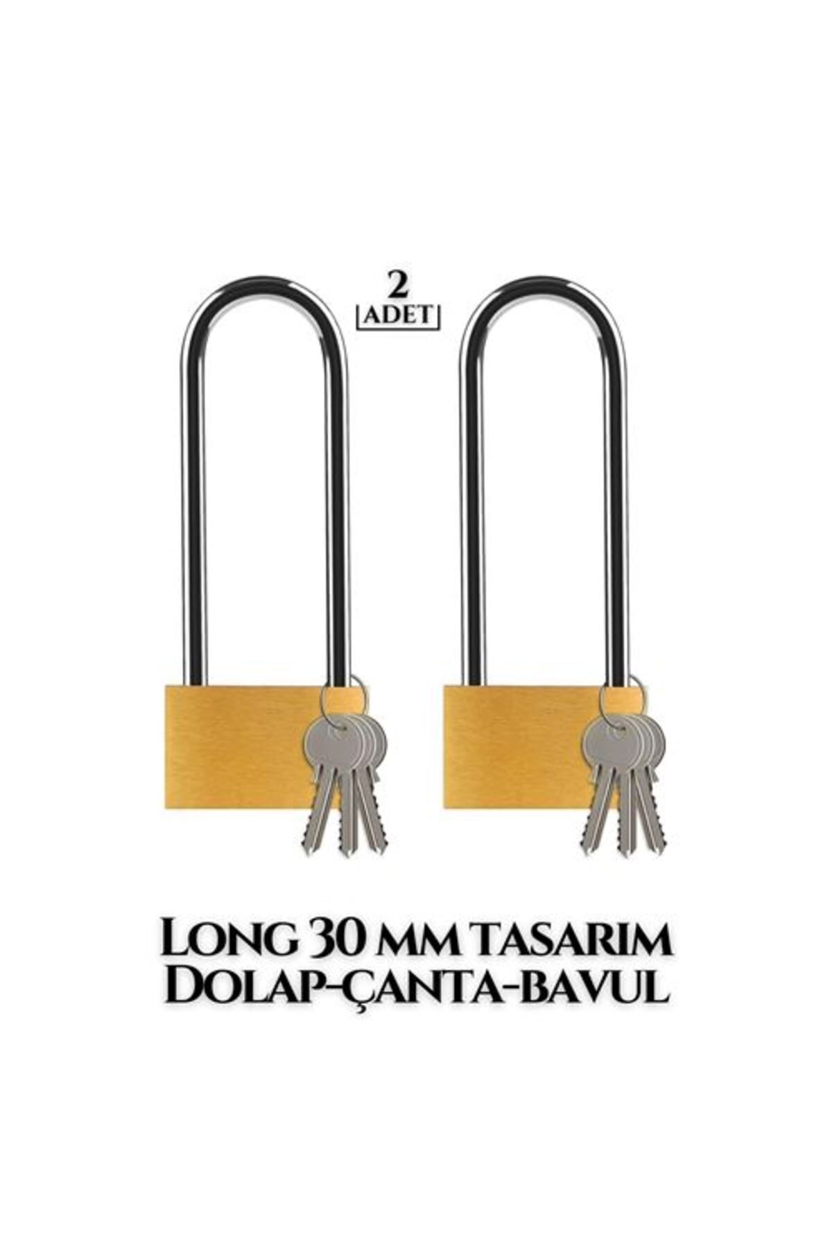 Lyrae Store Long 30 mm Dolap Çanta Bavul Kilidi 2 ADET - ALP3571-6921