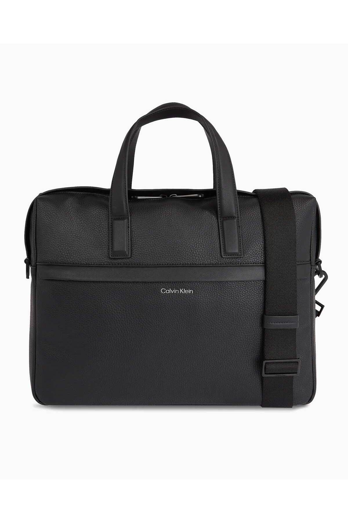 کیف لپ تاپ و اسناد مشکی مردانه سیاه پوست 30،5x37،3x7،8 سانتی متر CK باید Calvin Klein