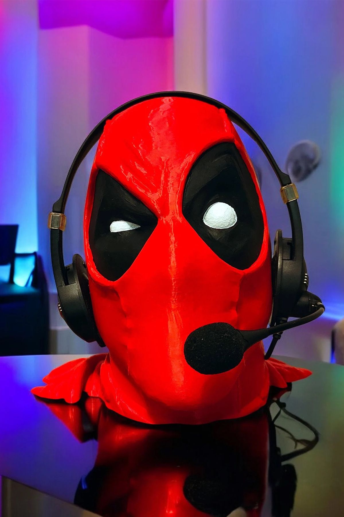 GrafikModa Deadpool Kulaklık Standı, Deadpool Kulaklık Tutucu Aksesuar, Masaüstü Kulaklık Aksesuar