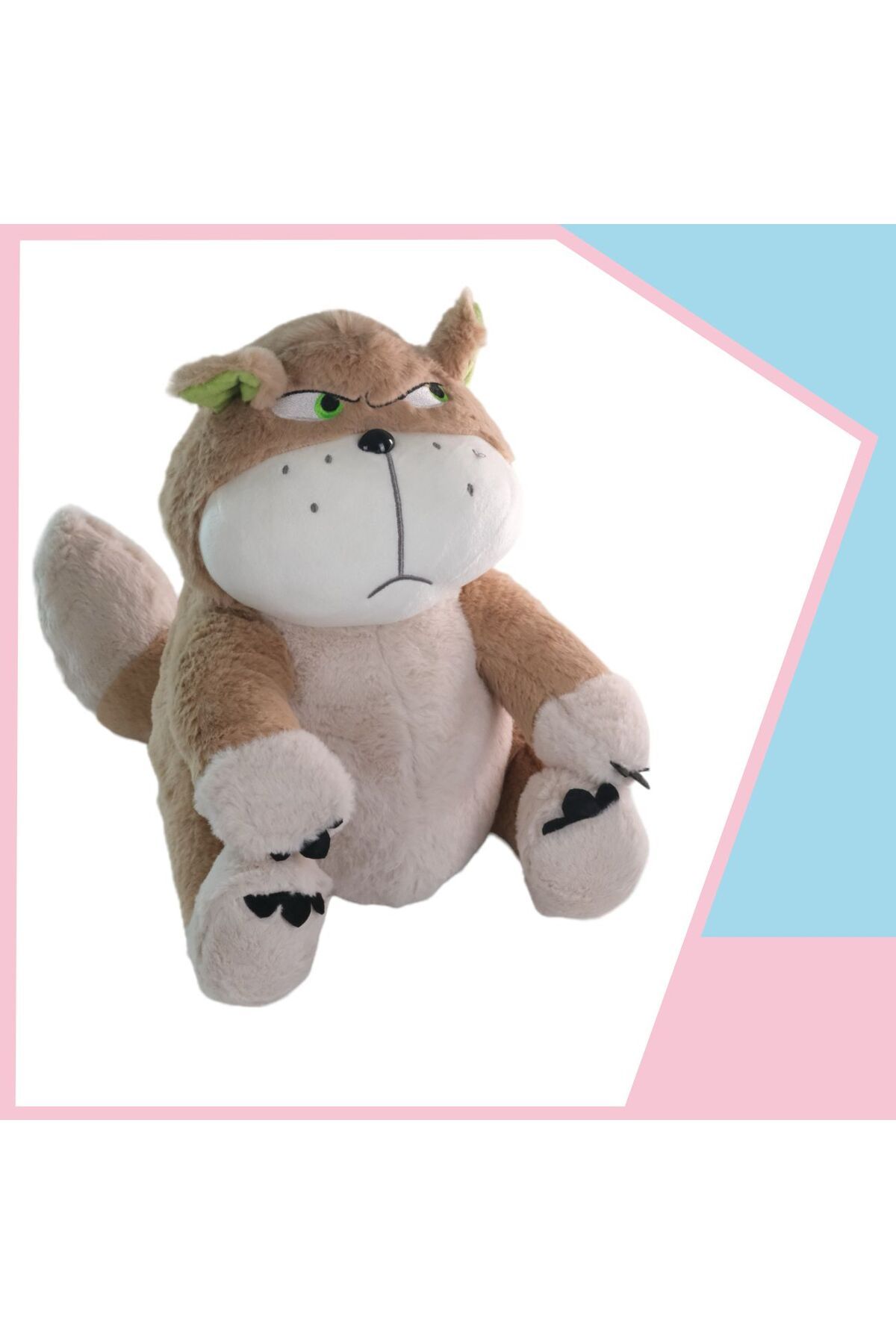 Dada Toys KIZGIN KEDİ SABRİ PELUŞ UYKU ARKADAŞI 40 CM KAHVERENGİ YNSMR