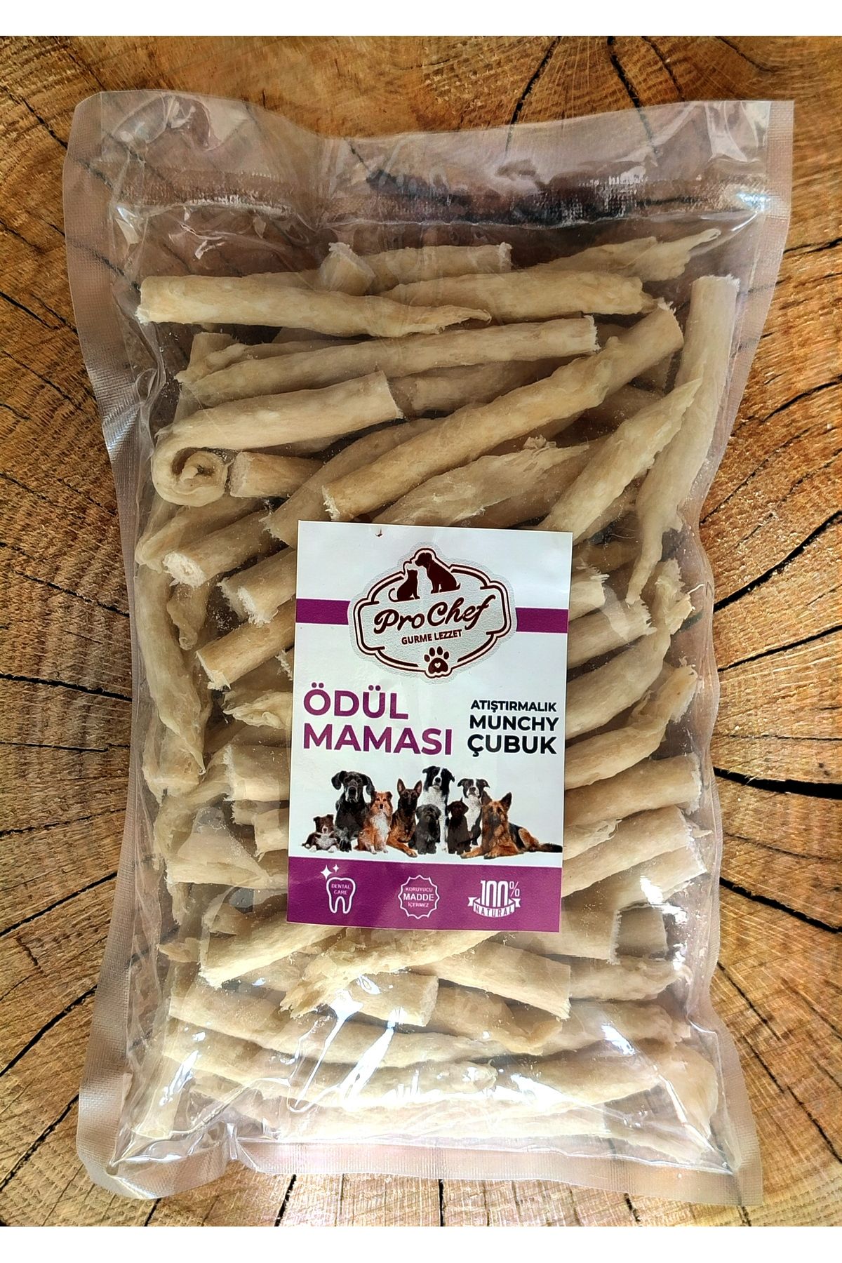 Prochef 1 Kg Atıştırmalık Munchy Çubuk 1000 Gr Köpek Kemiği & Ödül Maması