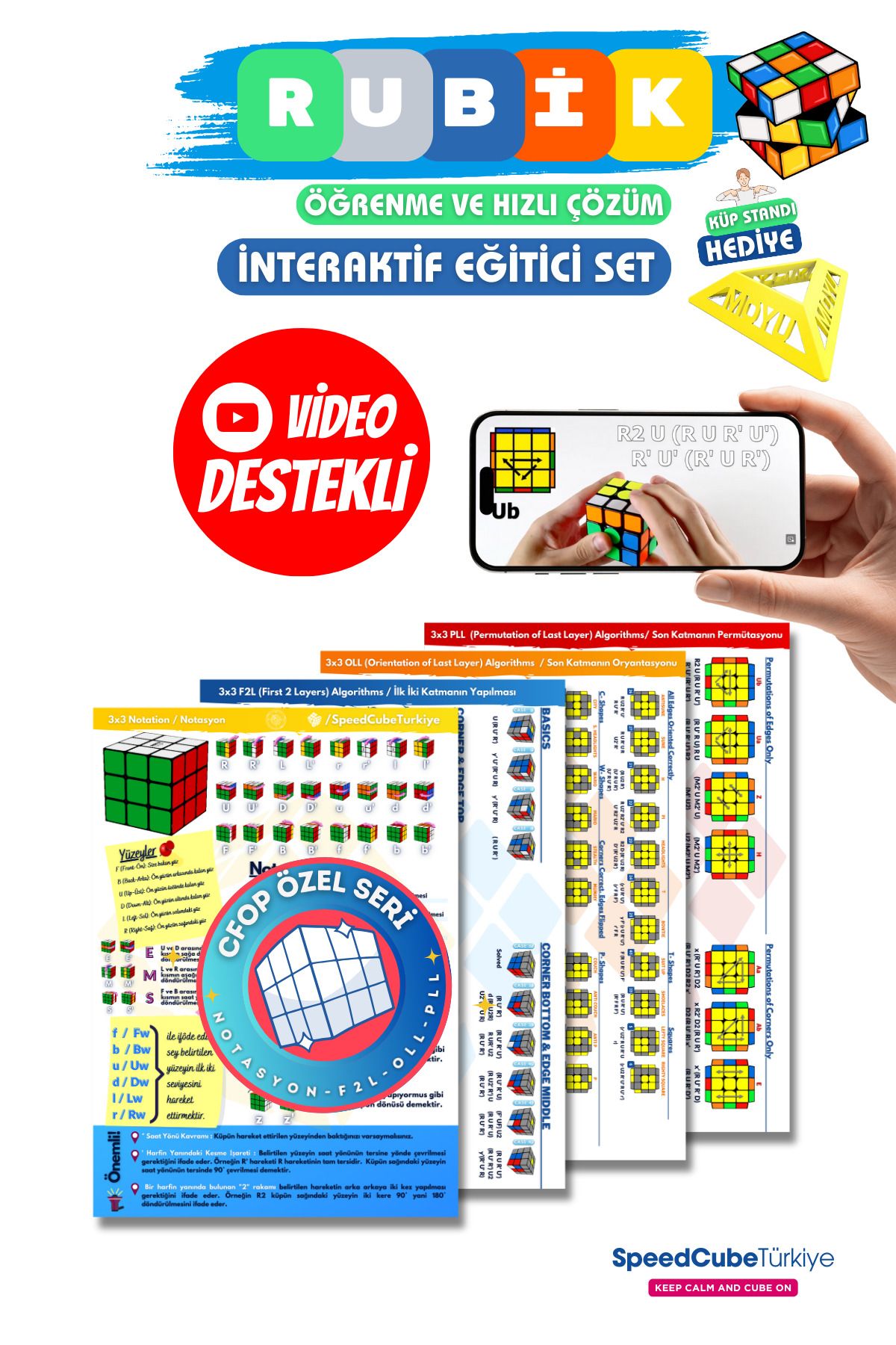 Galery Wood-Rubik Intelligence Cube Speedcube Learning And Quick Solution Educational Cfop Guide / Notation F2l Oll Pll 1