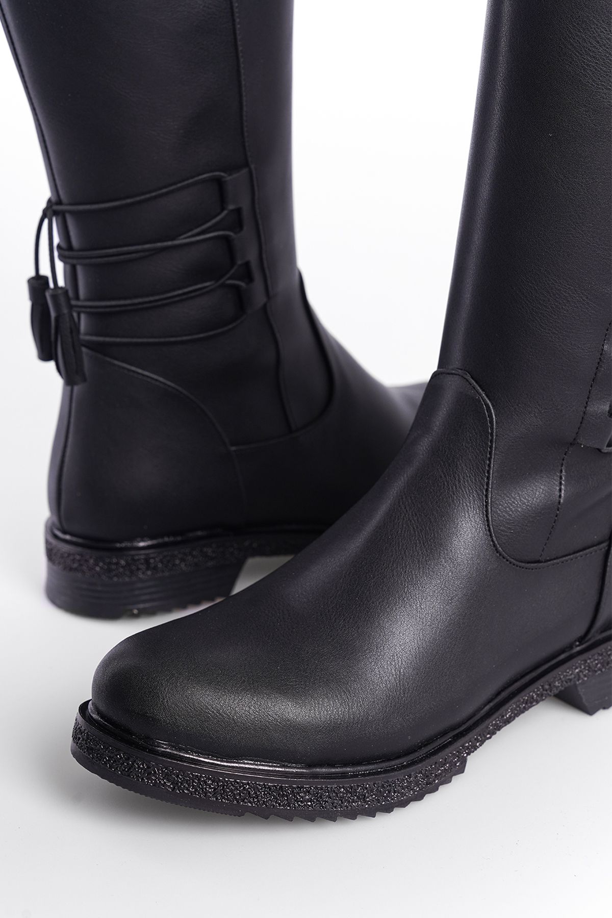 Capone Outfitters-Botki damskie za kolano, z tyłu i na kostce, zapinane na boczny zamek 7