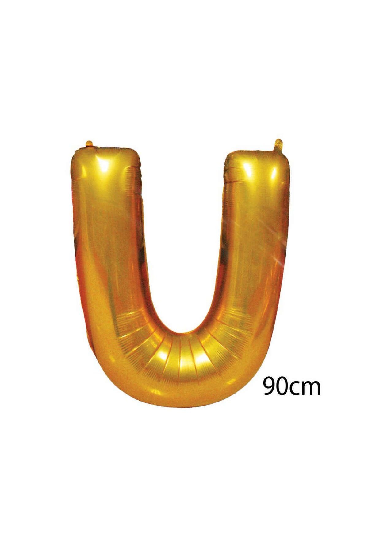 ZERO LAND - 40 inç U Harfi Folyo Balon Gold 100 cm GLSTD