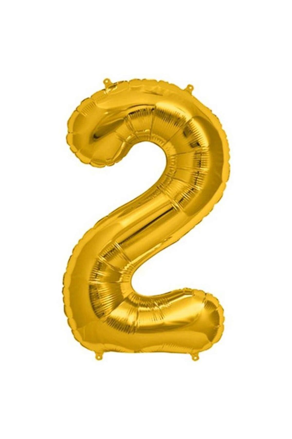 ZERO LAND - 16 inç 2 Rakamı Folyo Balon Gold 40 cm YKTSN