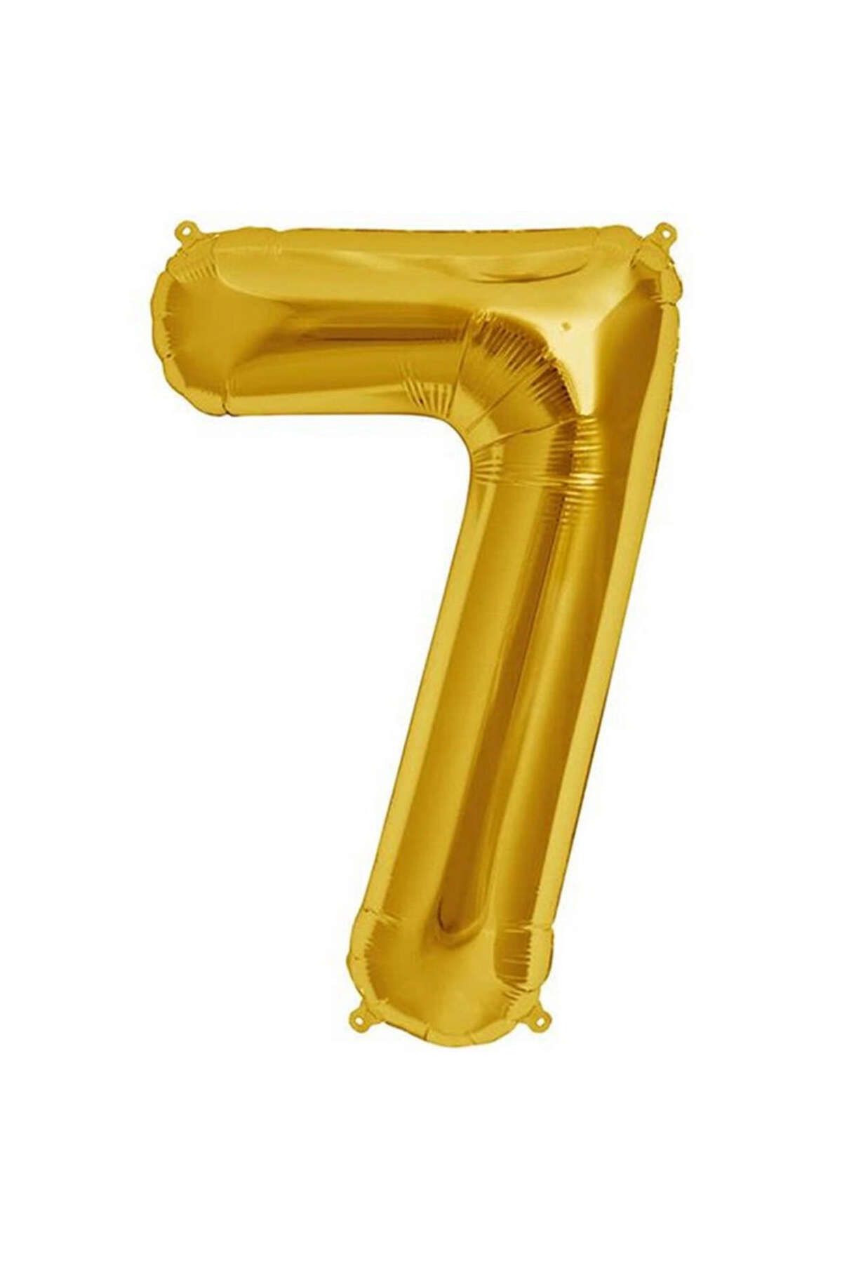 ZERO LAND - 16 inç 7 Rakamı Folyo Balon Gold 40 cm YKTSN