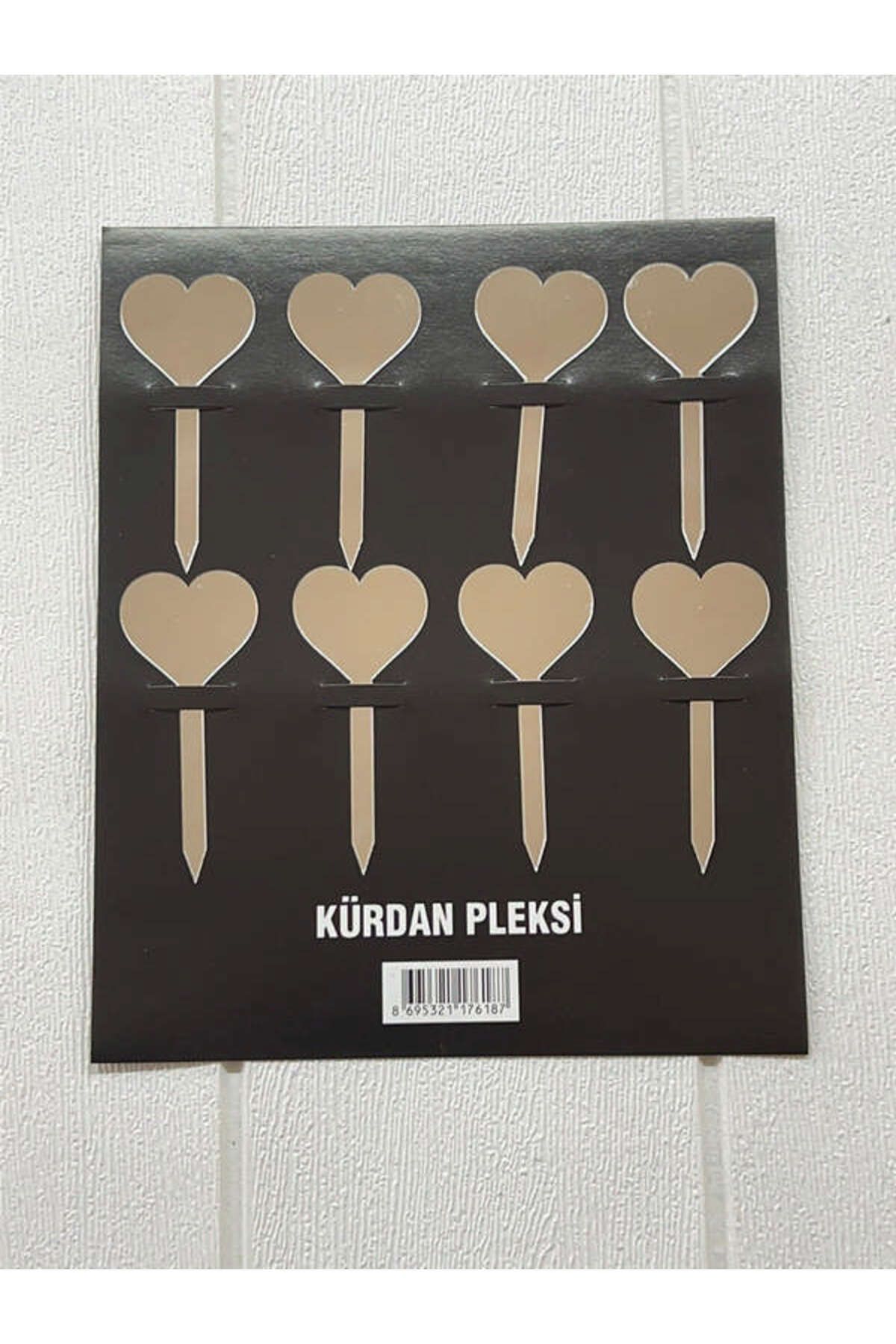 ZERO LAND - 8 adet Kalp Pleksi Kürdan Gümüş MXPMA