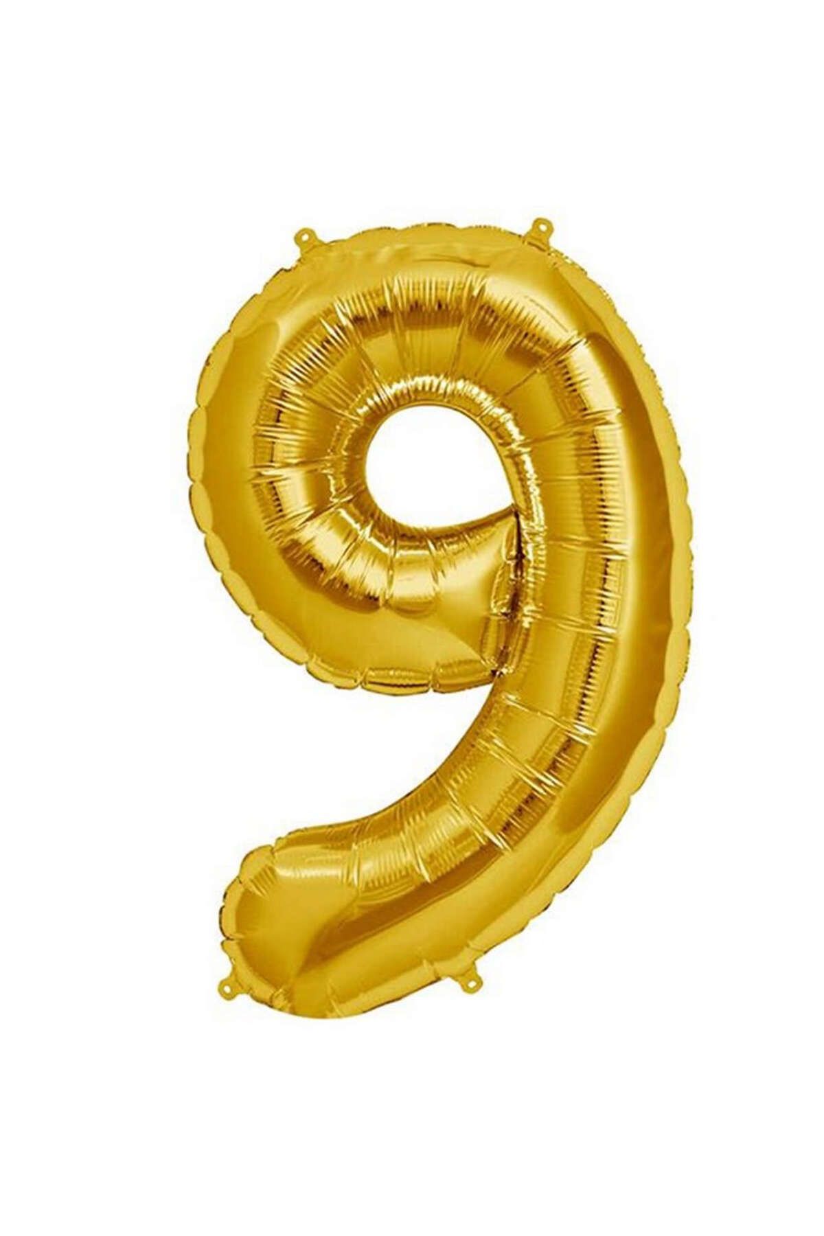 ZERO LAND - 16 inç 9 Rakamı Folyo Balon Gold 40 cm YKTSN