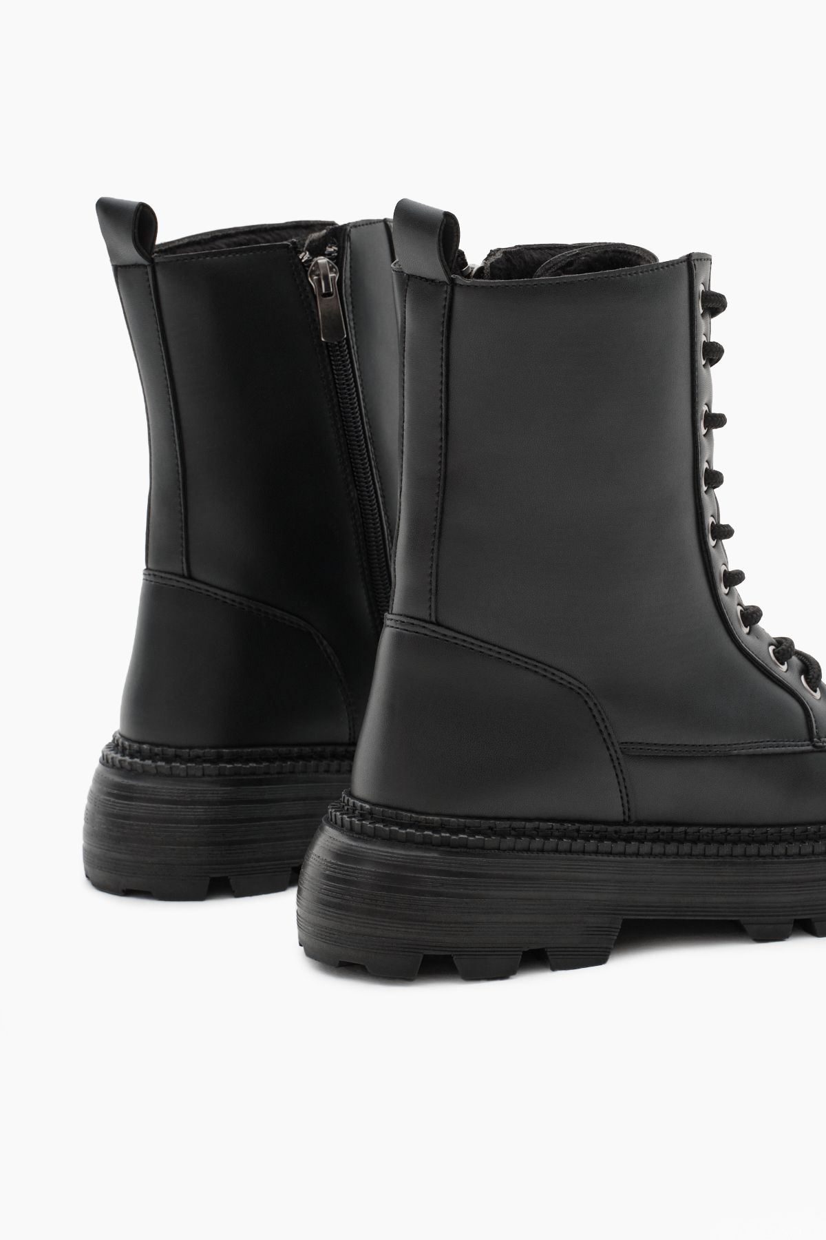 Tonny Black-Women's Black Poly Sole Comfortable Fit Lace up Boots 5