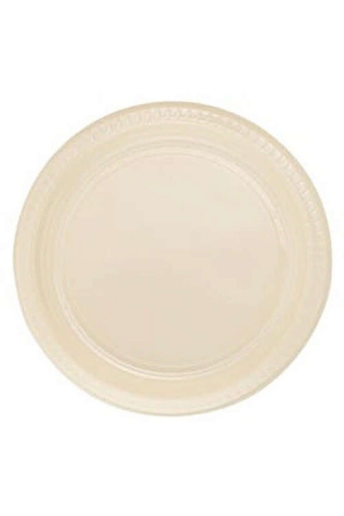 ZERO LAND - 25 adet Plastik Tabak Krem 22 cm MXPMA