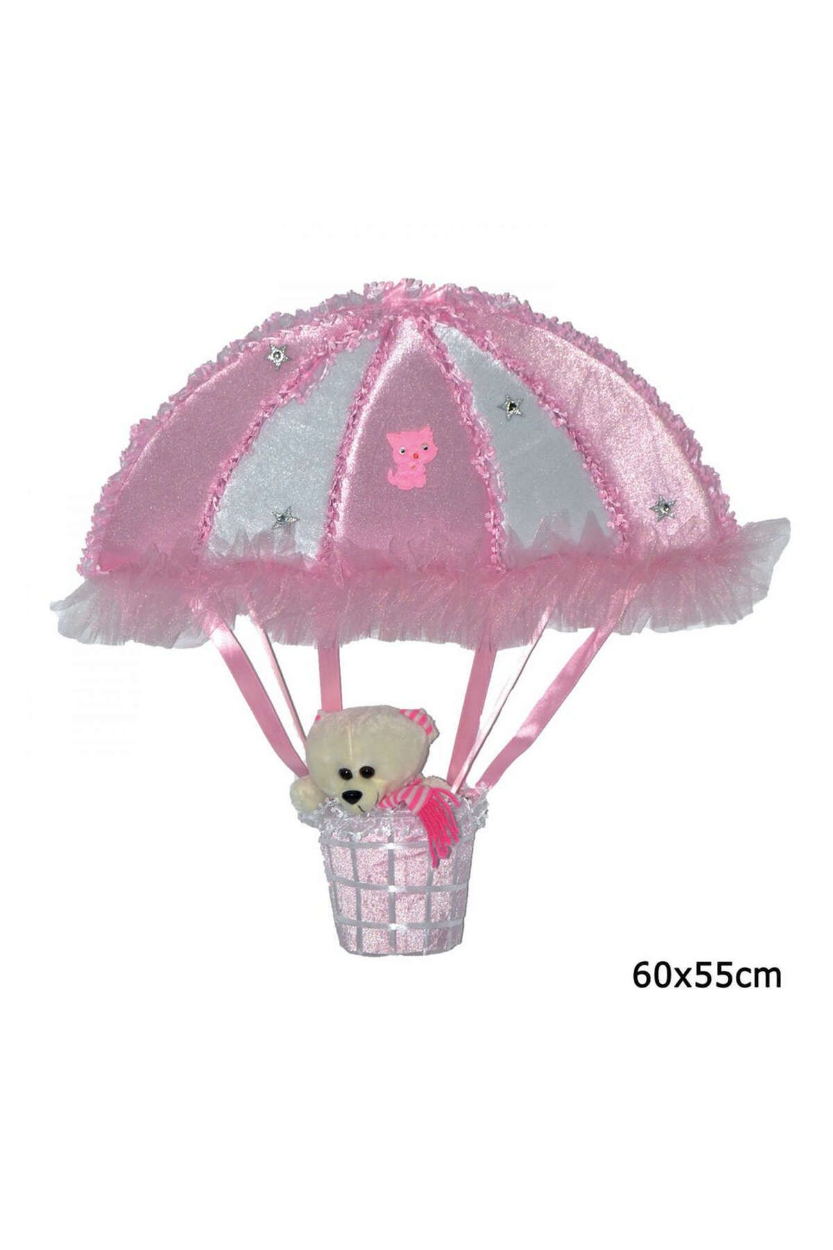 ZERO LAND - Uçan Balon Bebek Kapı Süsü Pembe 60 cm YKTSN