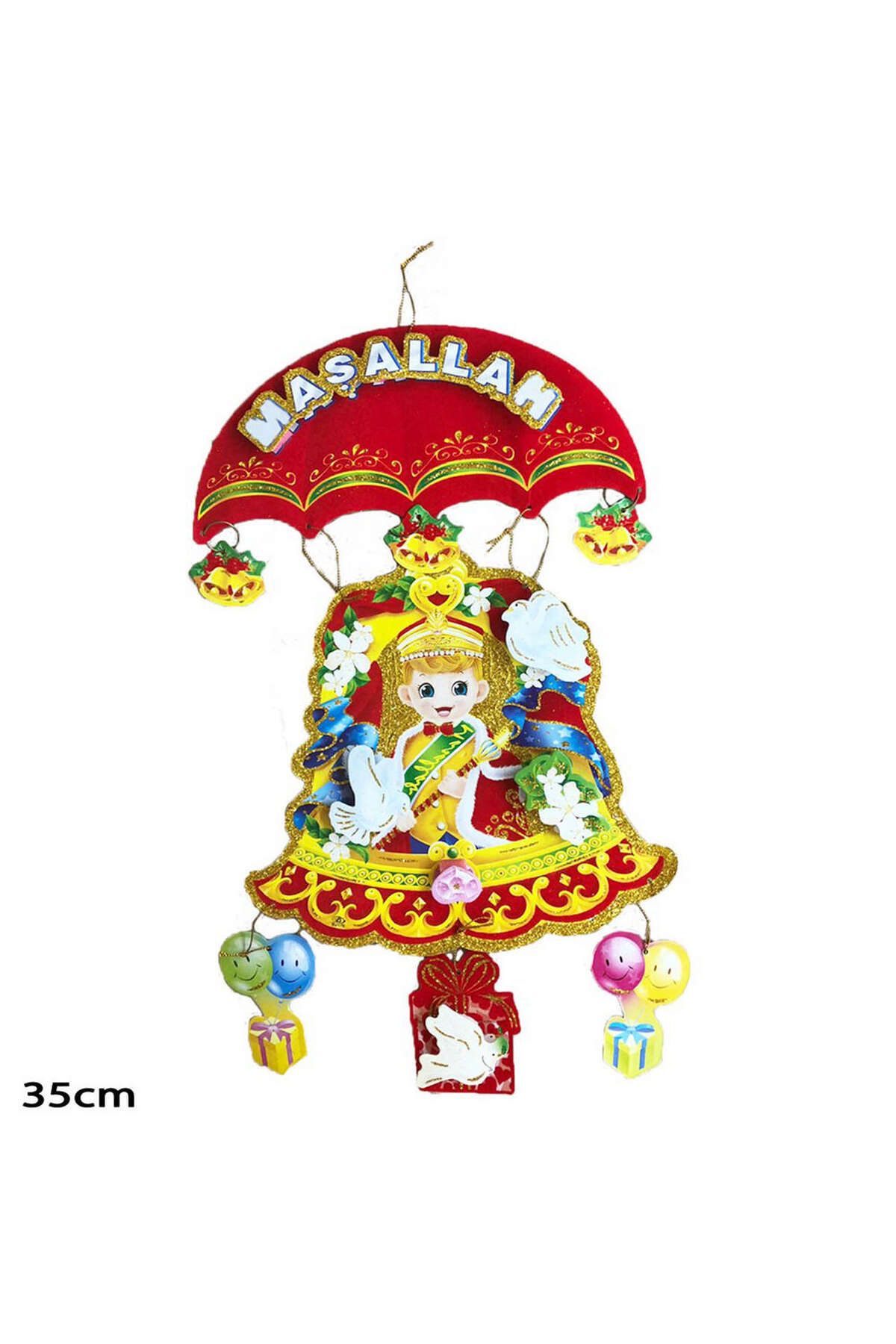 ZERO LAND - Maşallah Yazılı Karton Sünnet Kapı Süsü 35 cm 1495912712
