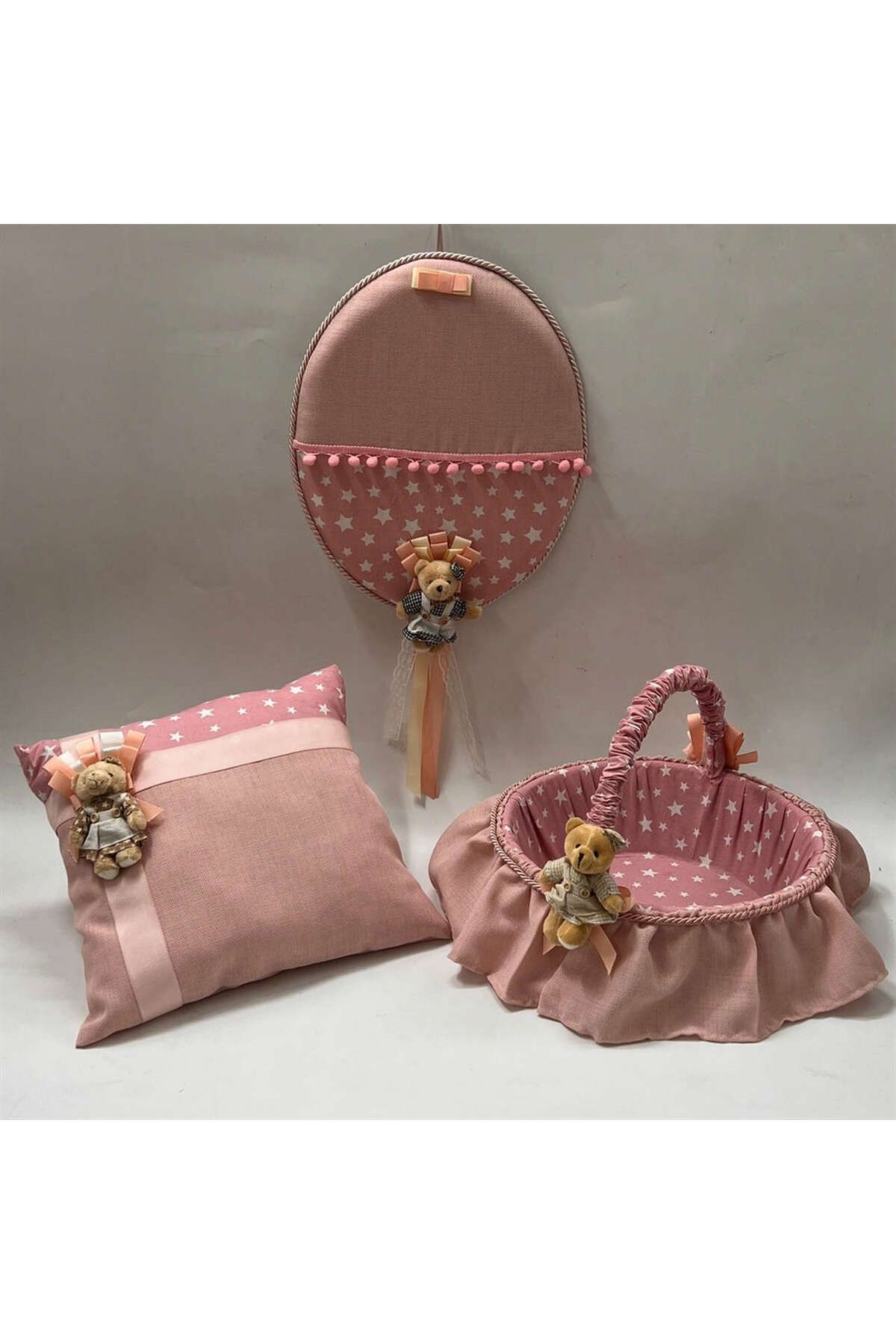 ZERO LAND - 3 adet Oval Baby Shower Seti Pudra LZWDR