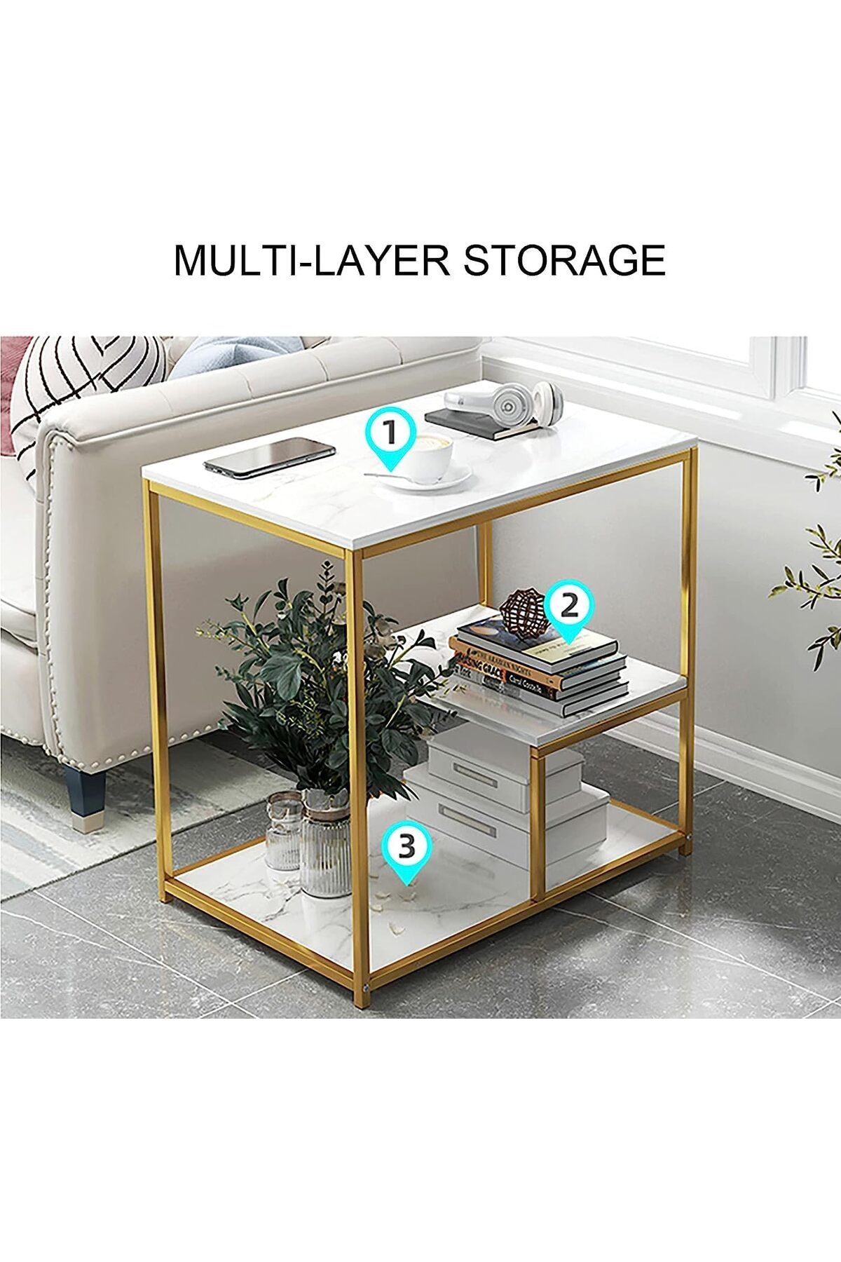 Generic-3 Tier Coffee Table for Living Room Tea Table Centre Table Nesting Table End Table Bedside Table Sid 5