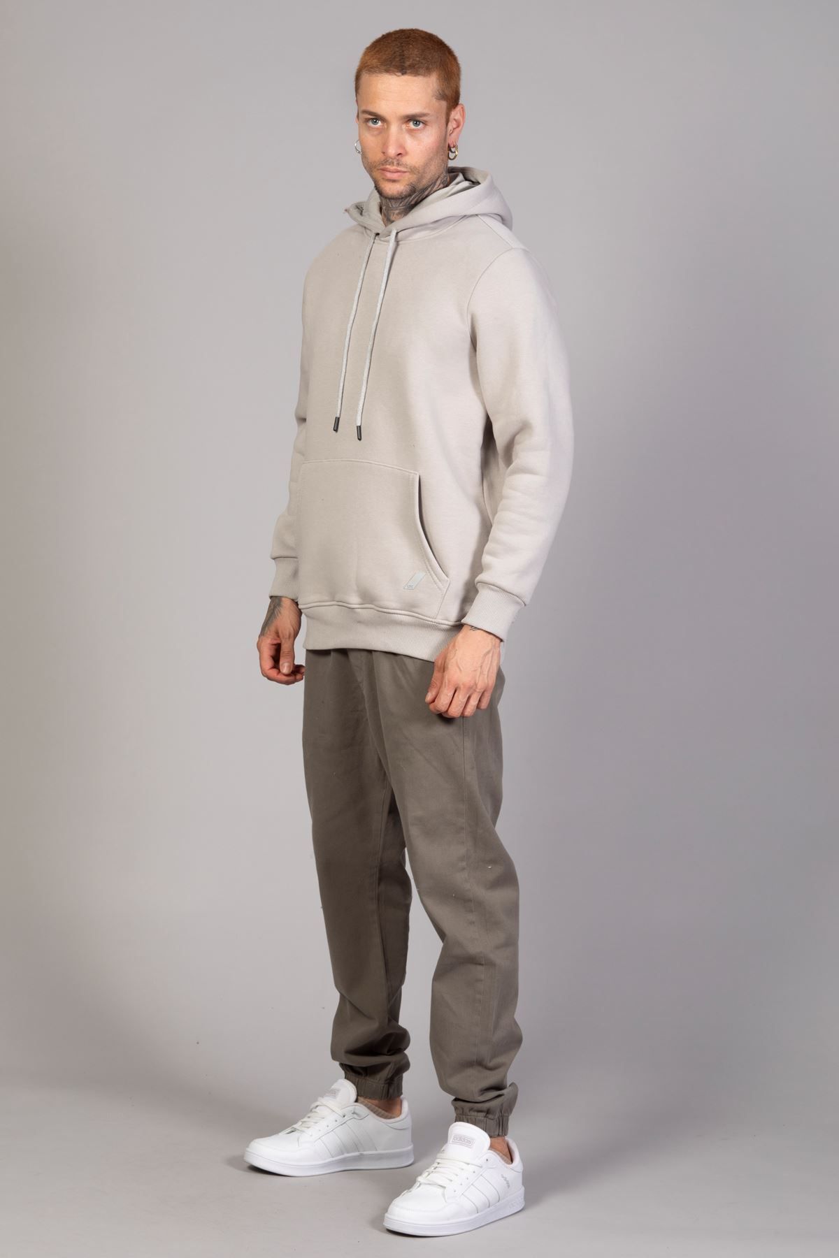 سویشرت خاکستری مردانه جیب کانگو به طور منظم مناسب LTC Jeans