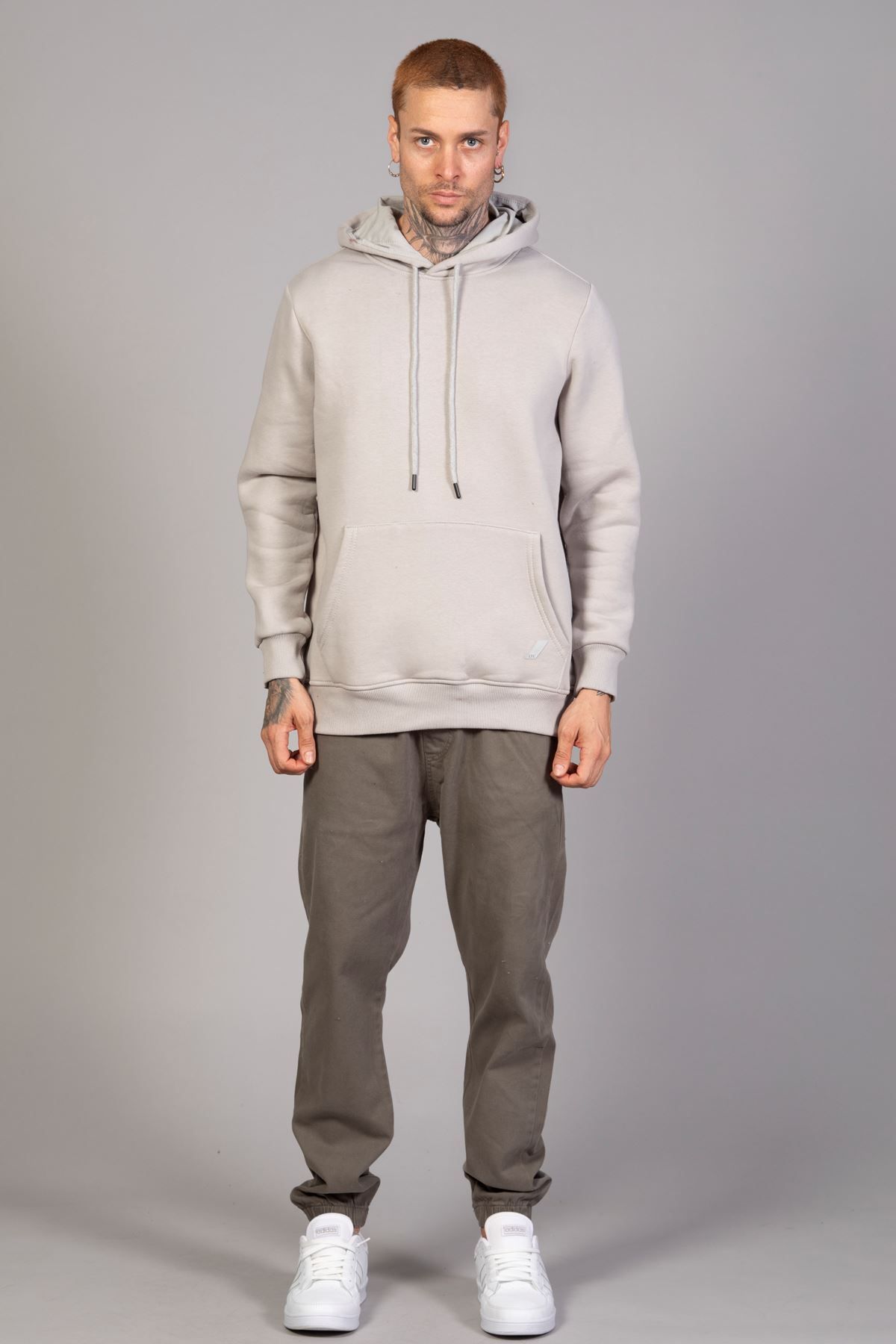 سویشرت خاکستری مردانه جیب کانگو به طور منظم مناسب LTC Jeans