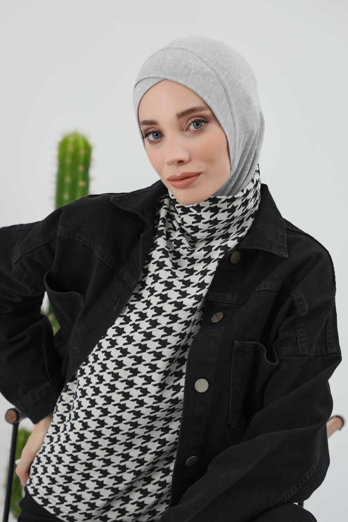 Aisha's Design-Boneta Hijab de iarnă cu detaliu în cruce în față, tb-4rb 1