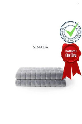 Sinada Ağırlıklı Battaniye Çift kişilik Yorgan 8 Kg Gri 200X220 %100 Elyaf Do...