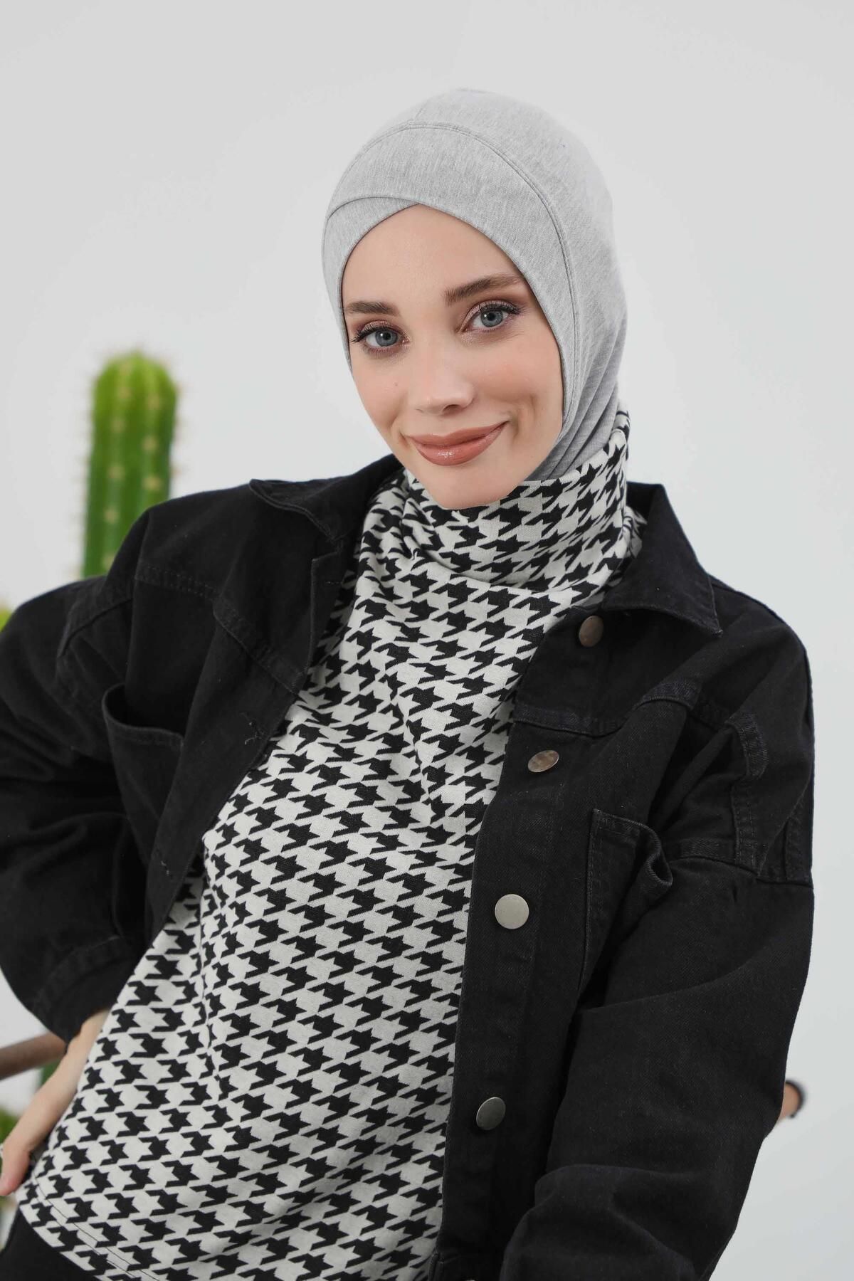 Aisha's Design-Boneta Hijab de iarnă cu detaliu în cruce în față, tb-4rb 6