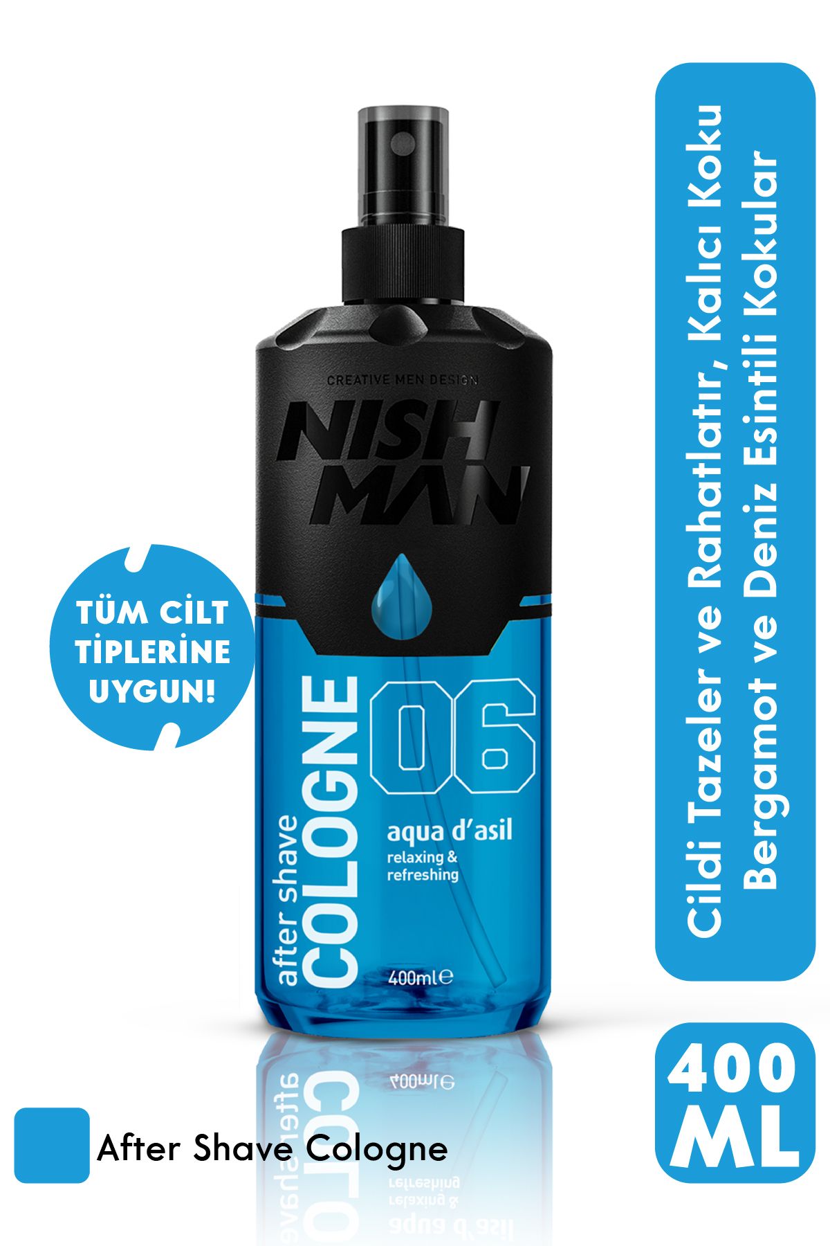 NISHMAN Tıraş Sonrası Kolonya - Aqua D’asil No.6 - Special Edition 400 ml