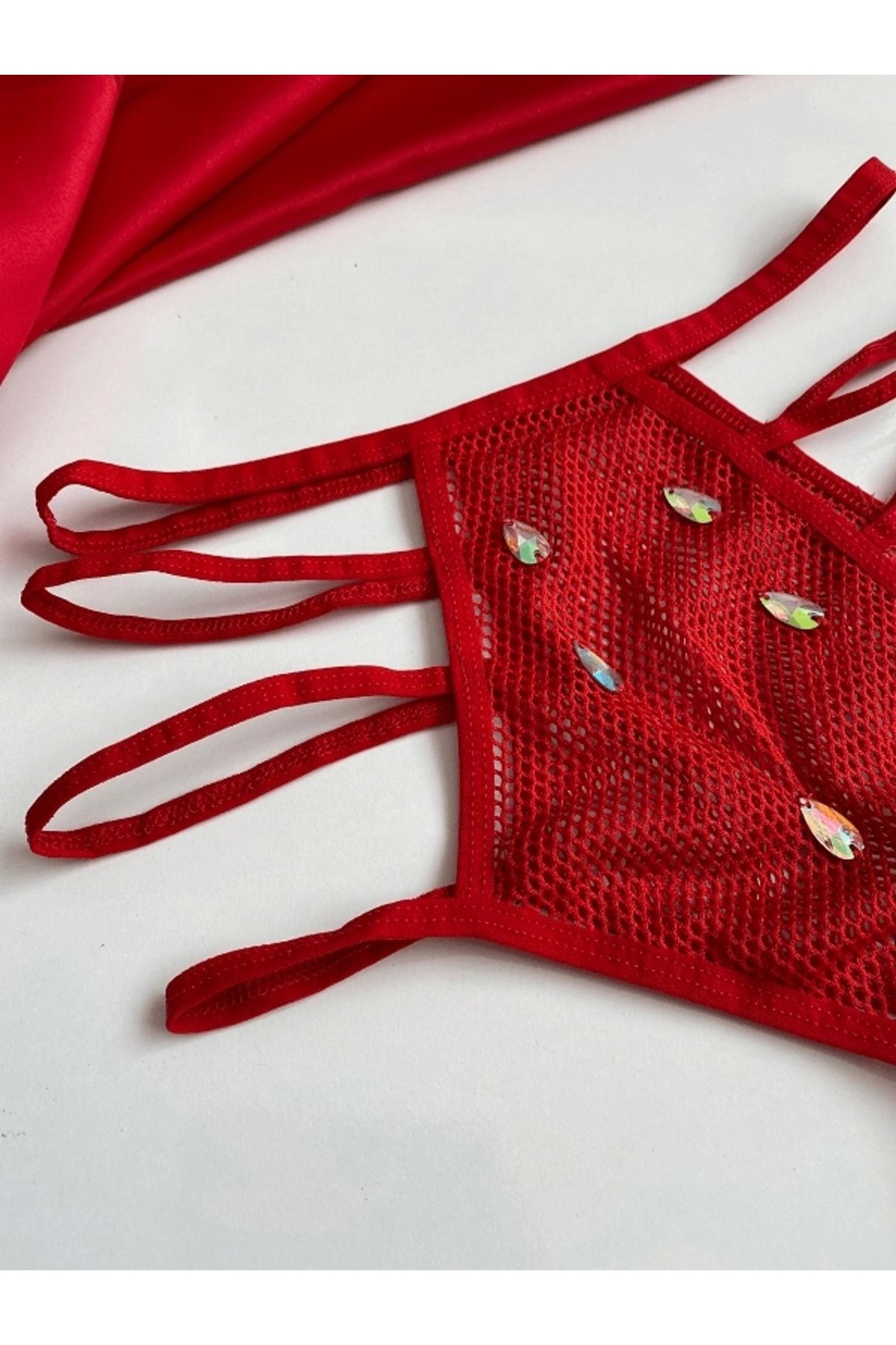 Gece İncisi-Stone Detailed Mesh String 2