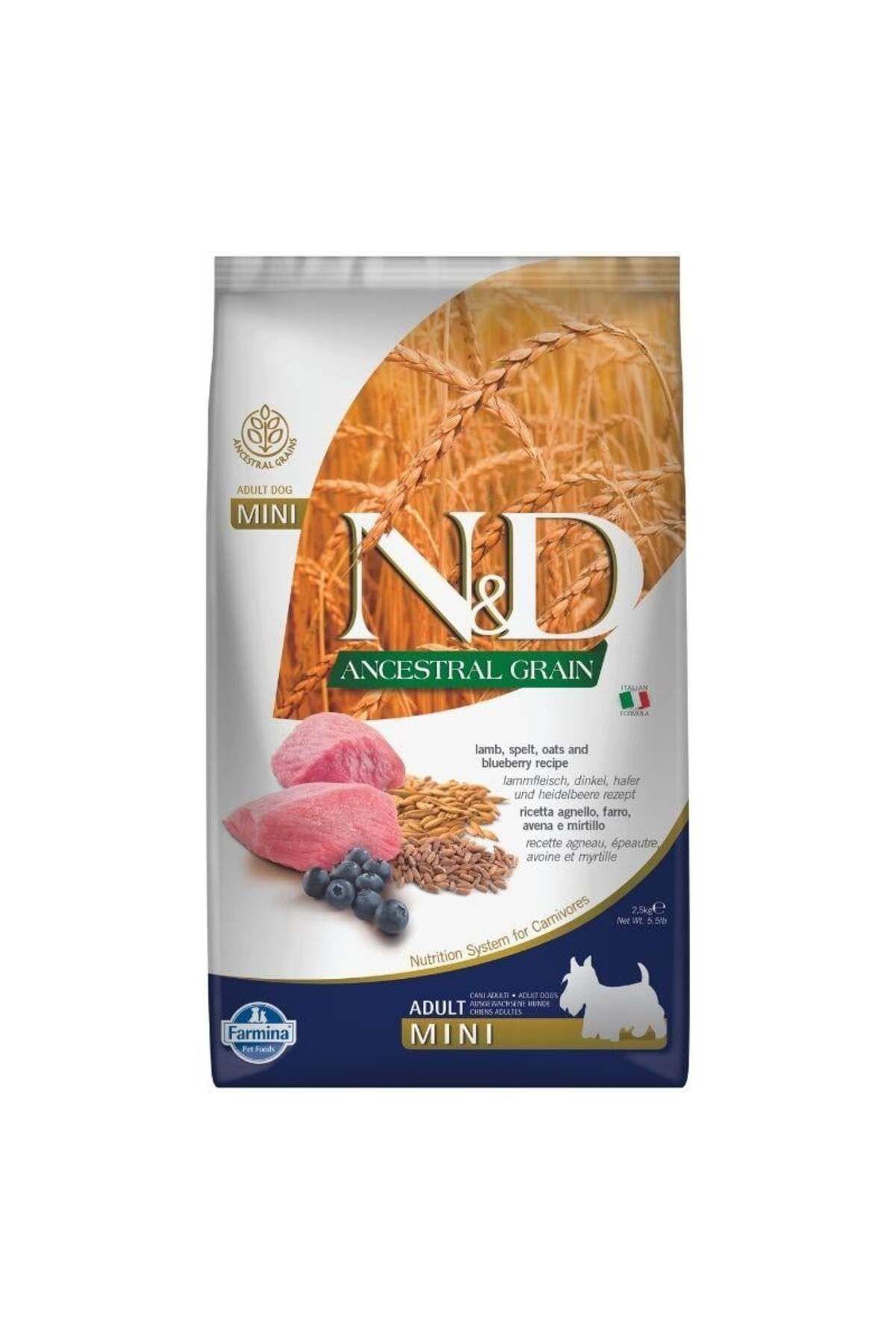 N&D Nd Dog Low Grain Puppy Mini Kuzulu/yaban Mersinli Köpek Maması 2,5 Kg