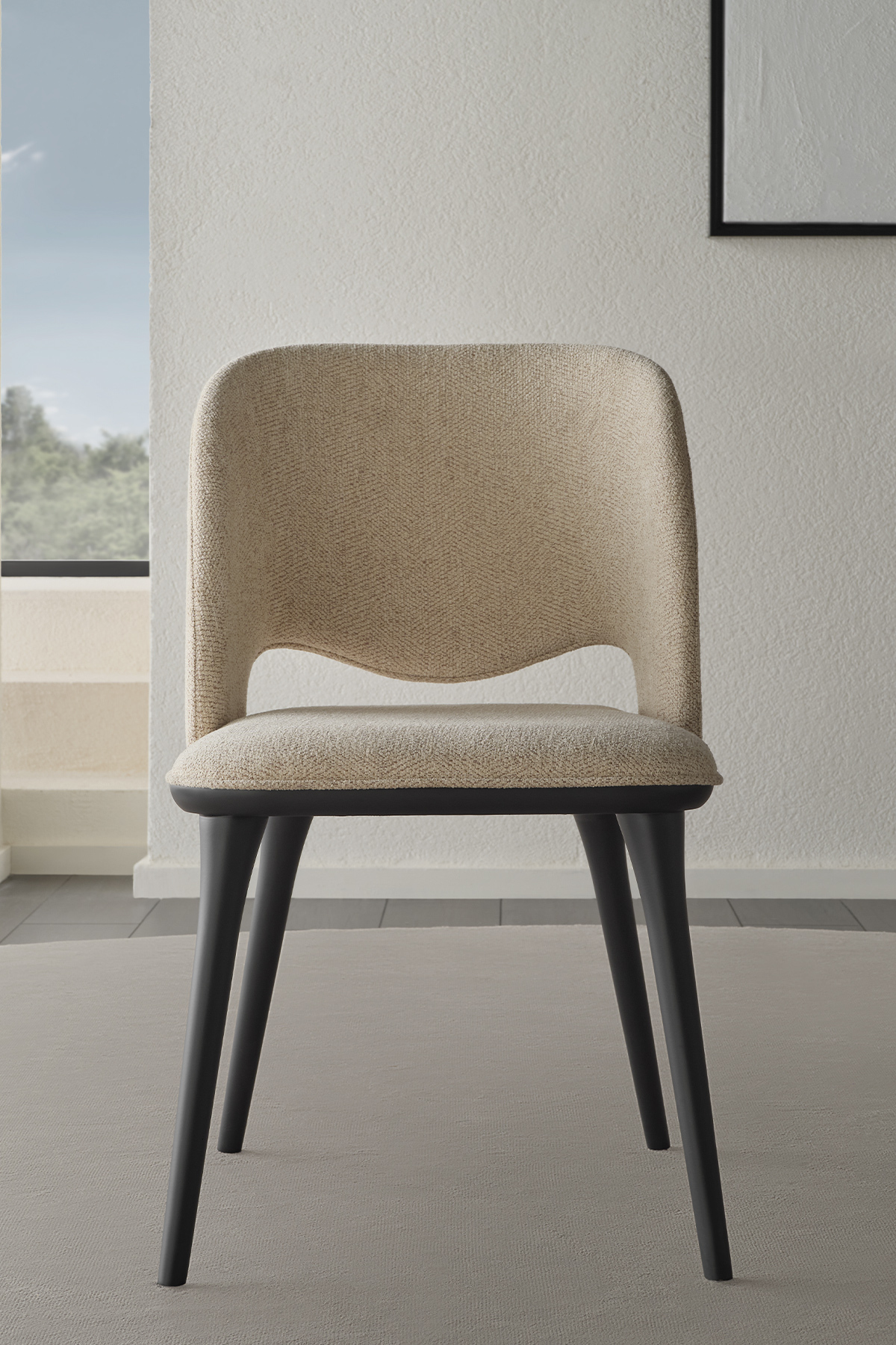 Parma Chair, Linen Textured - Beige