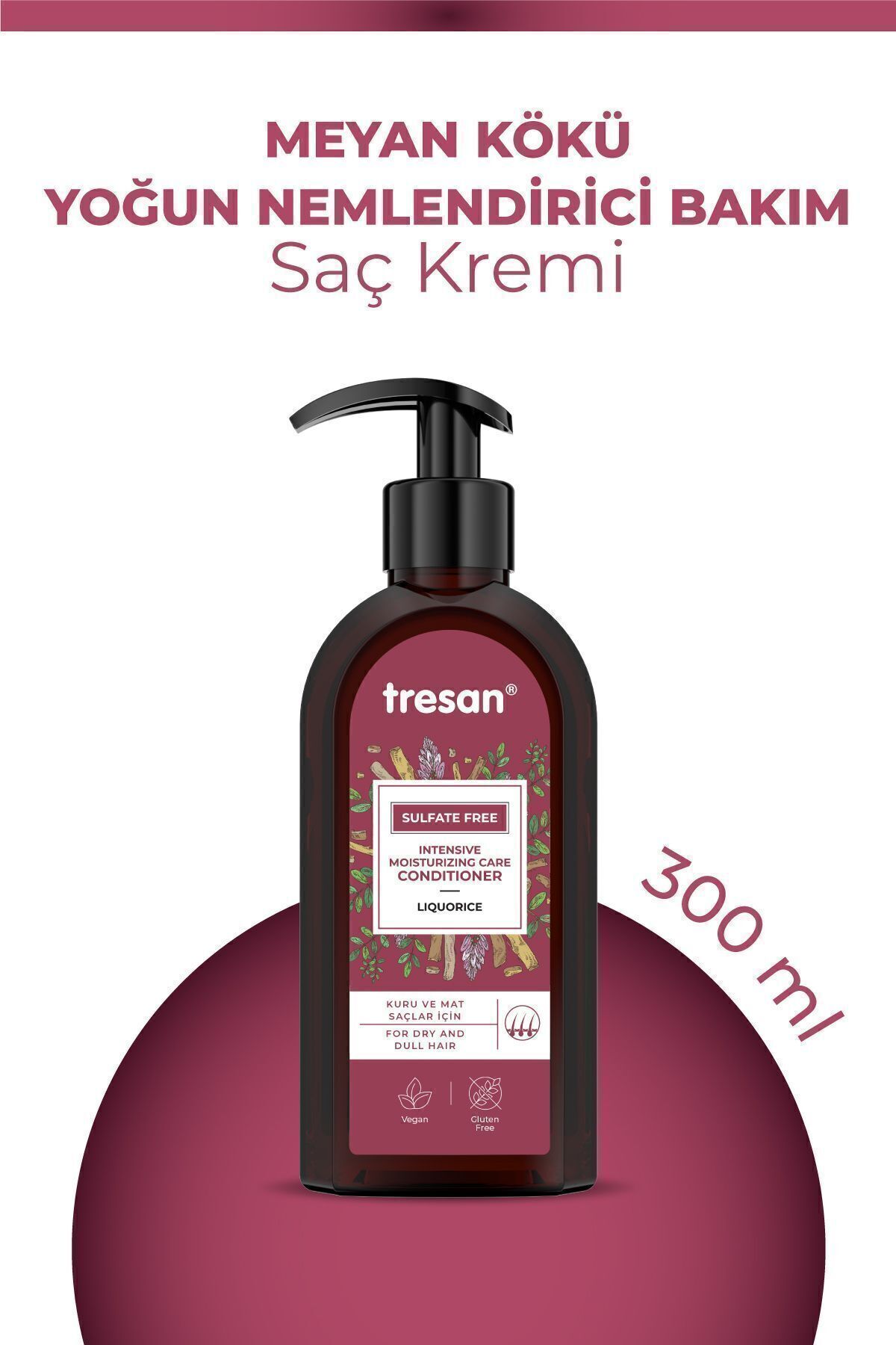 Meyan Kökü Yoğun Nemlendirici Sülfatsız Bakım Şampuanı 300 ml + Saç Kremi 300 ml — 8062 — تصویر 5 از 9