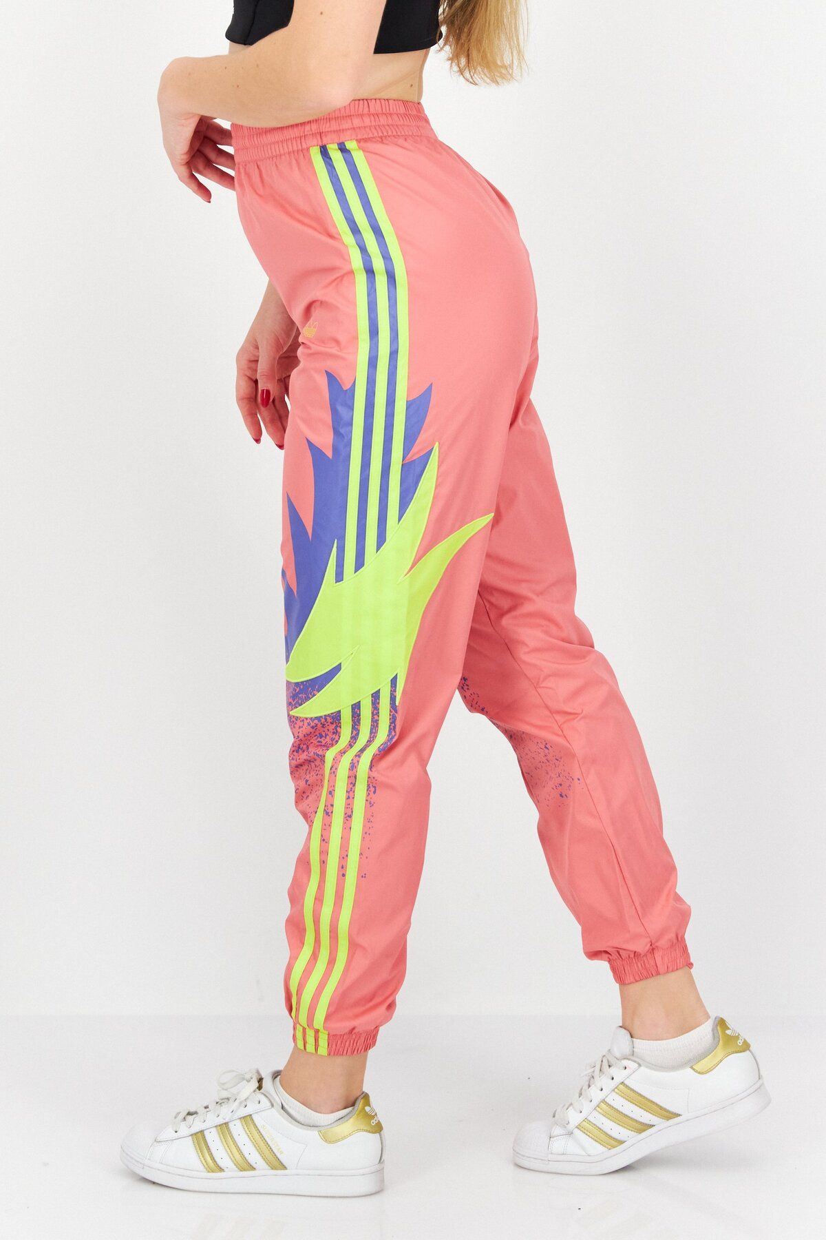 Adidas Originals-Women Sportswear Fit Drawstring Training Track Pant, Pink Combo 3