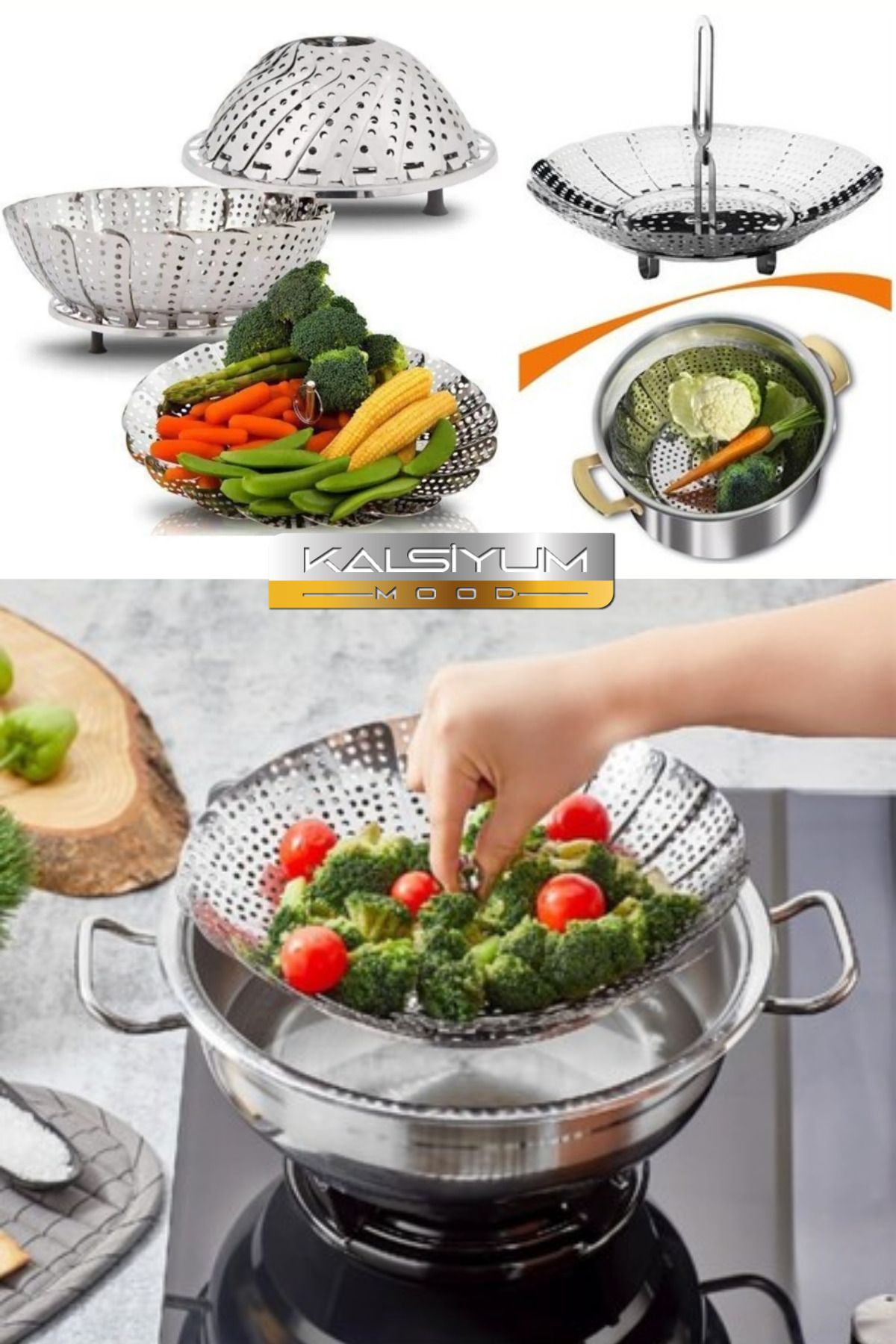 Kalsiyum Mood-Vegetable Cooking Boiling Apparatus Foldable Vegetable Cooking Kitchen Cooker Pot Cooking Apparatus 3