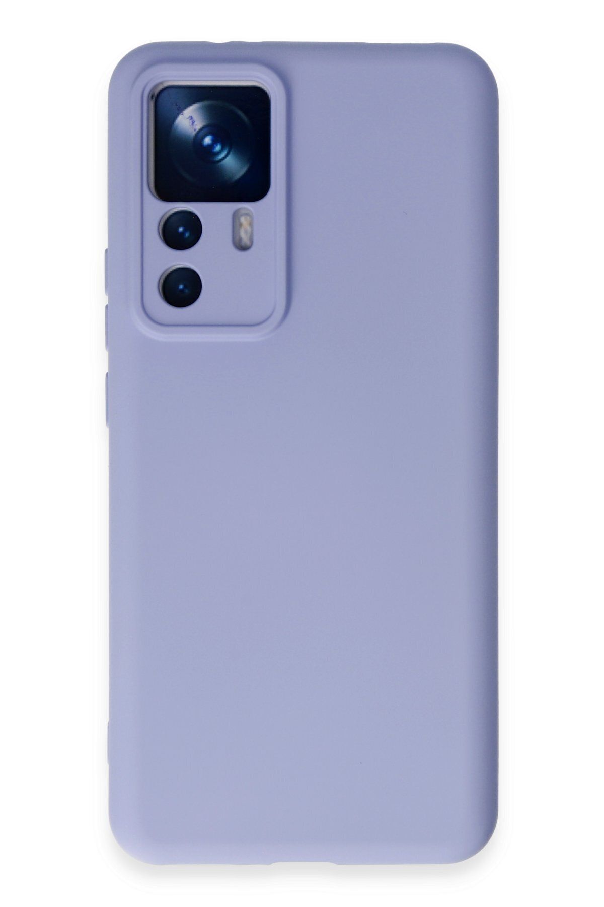 cepmoda xiaomi Mi 12T PRO KILIF - Pastel Soft Dokulu Lansman Kapak içi Süet v15 LİLA