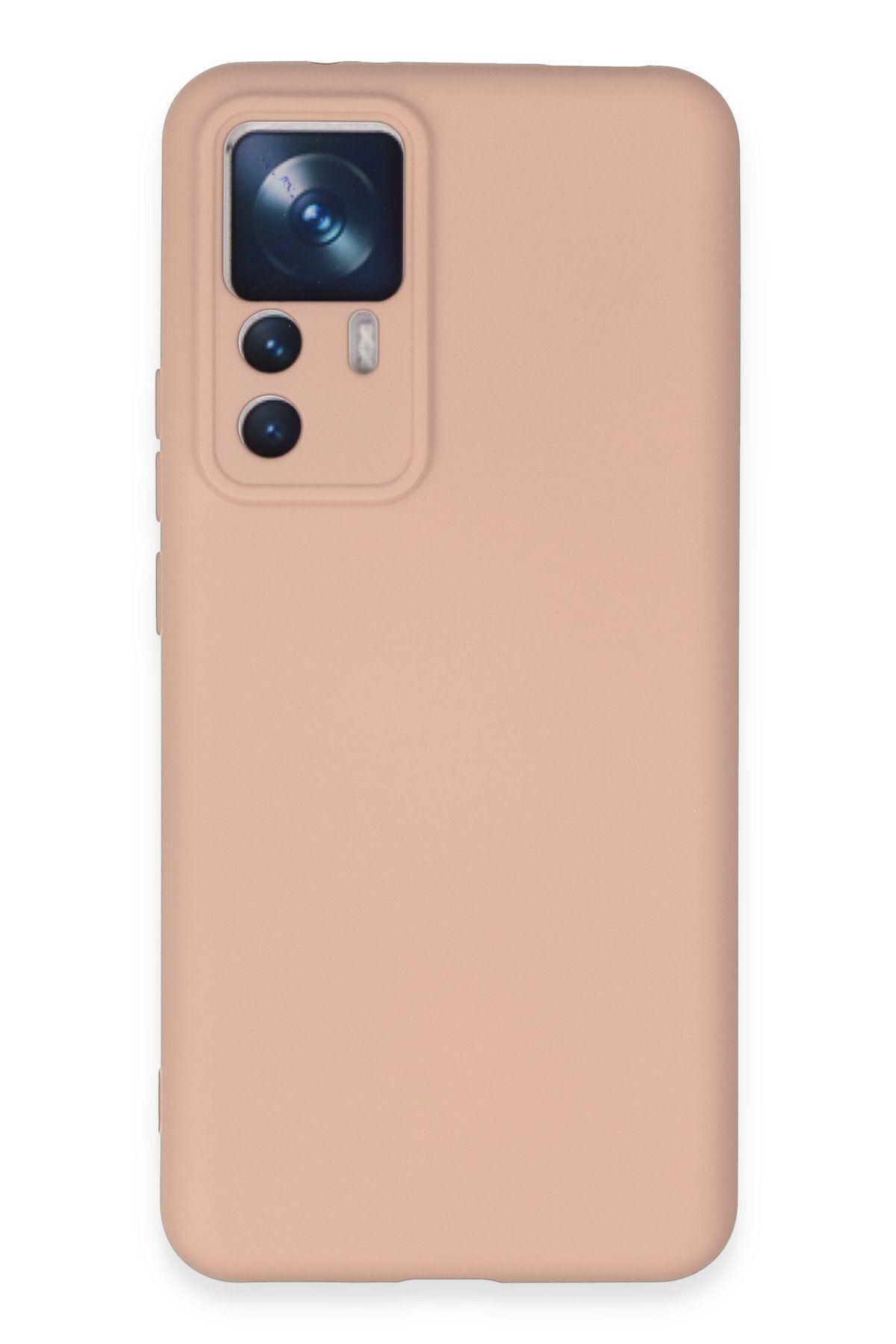 cepmoda xiaomi Mi 12T PRO KILIF - Pastel Soft Dokulu Lansman Kapak içi Süet v15 PUDRA