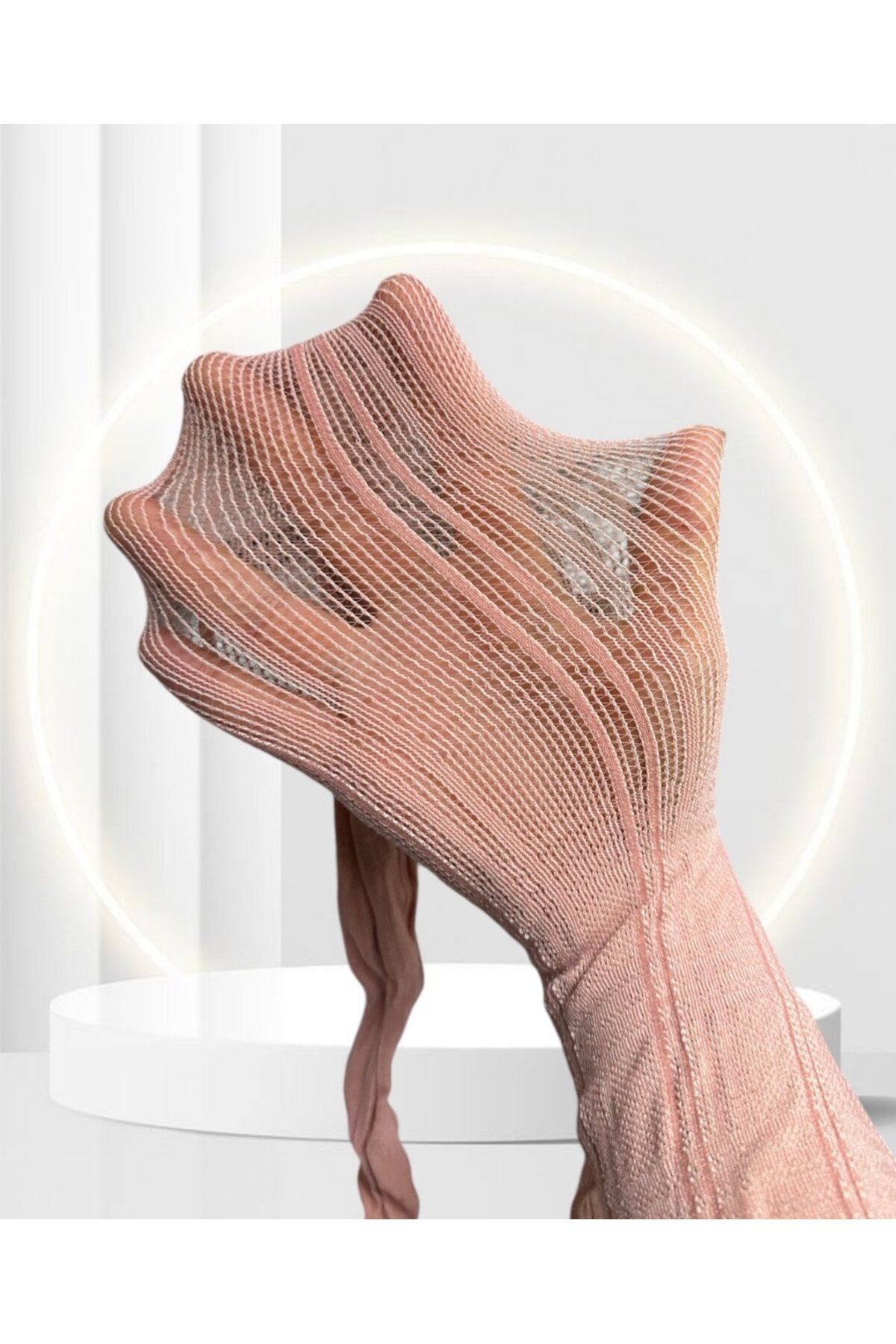 İntive Lingerie Grace Pembe File Çekici Külotlu Çorap (Intive Özel)