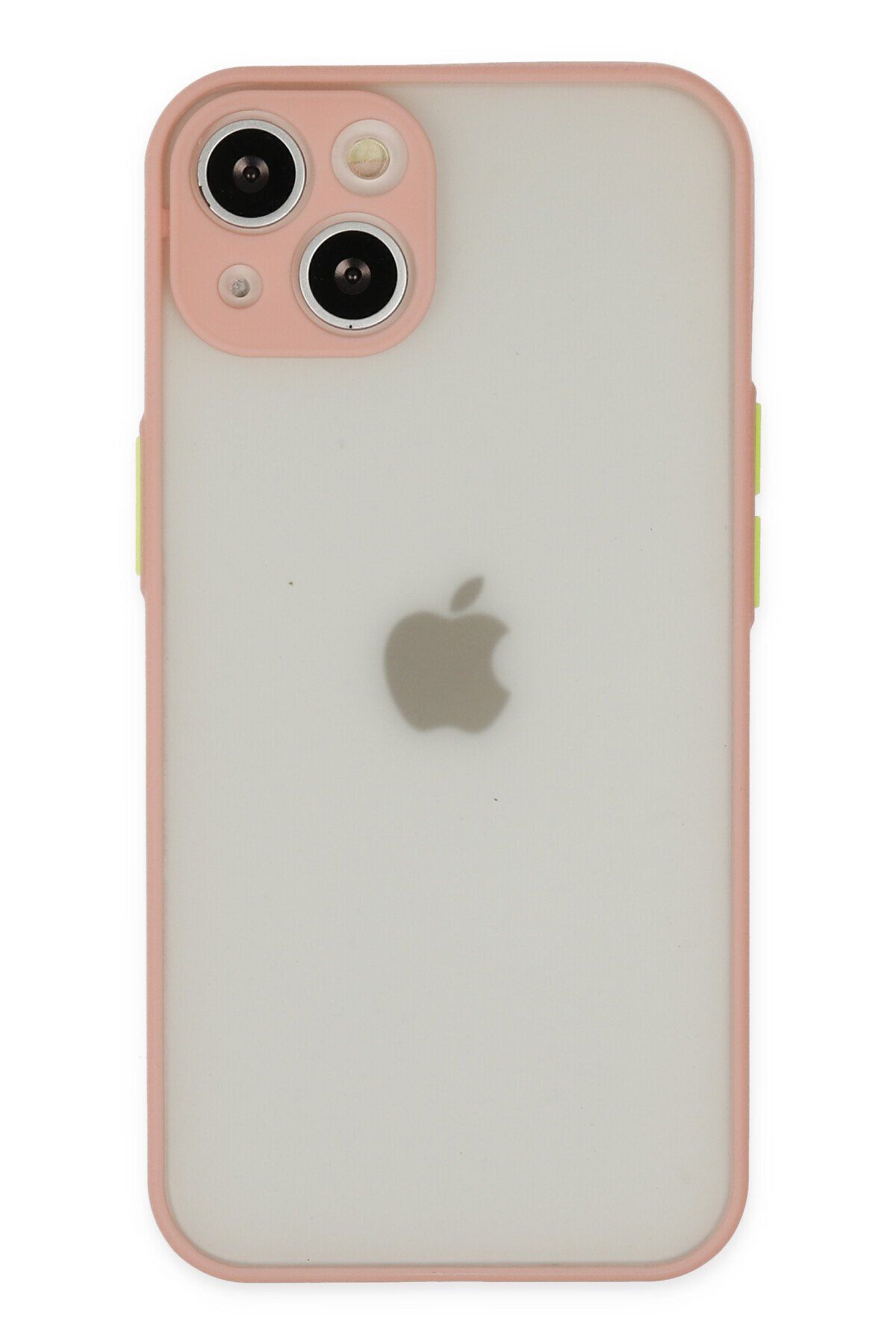 cepmoda IPHONE 15 PLUS - Jux Mat Kapak Yanları Silikon Arkası Sert Pc Buzlu Kılıf - PEMBE