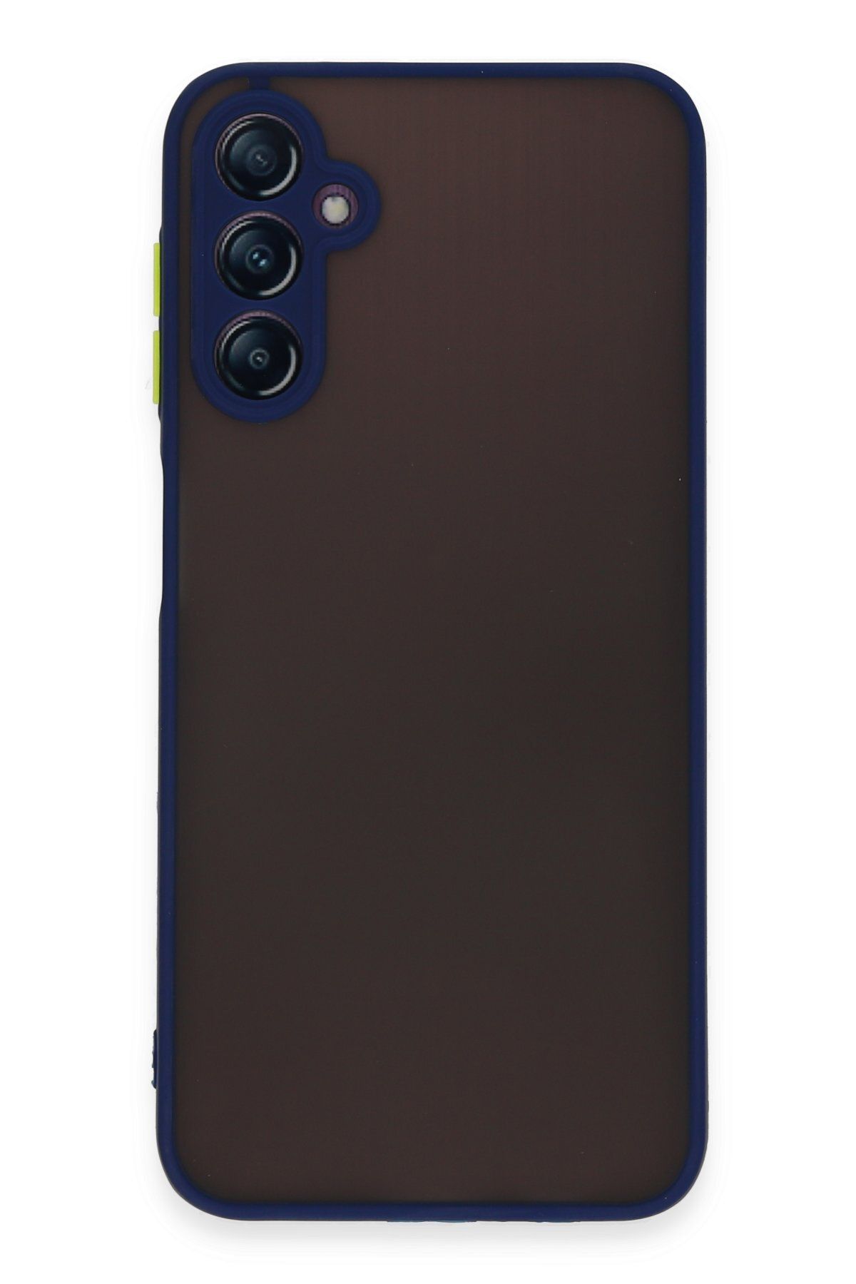 cepmoda SAMSUNG GALAXY A14 4G | Buzlu Şeffaf Silikon Mat Telefon Kılıfı – Darbeye Dayanıklı - LACİVERT