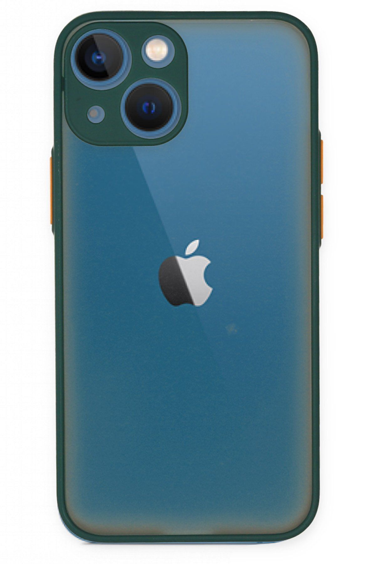 cepmoda IPHONE 15 PLUS | Buzlu Şeffaf Silikon Mat Telefon Kılıfı – Darbeye Dayanıklı - YEŞİL