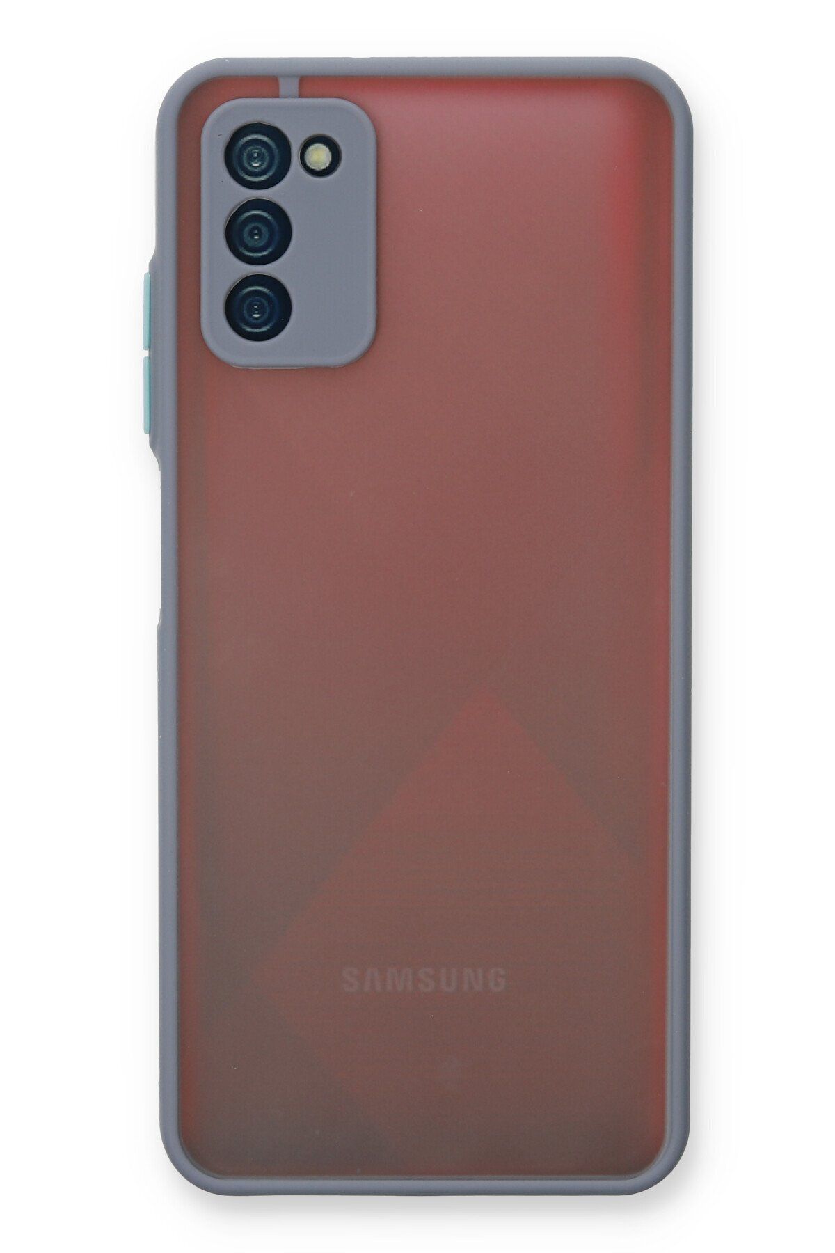 cepmoda SAMSUNG GALAXY A03S | Buzlu Şeffaf Silikon Mat Telefon Kılıfı – Darbeye Dayanıklı - GRİ