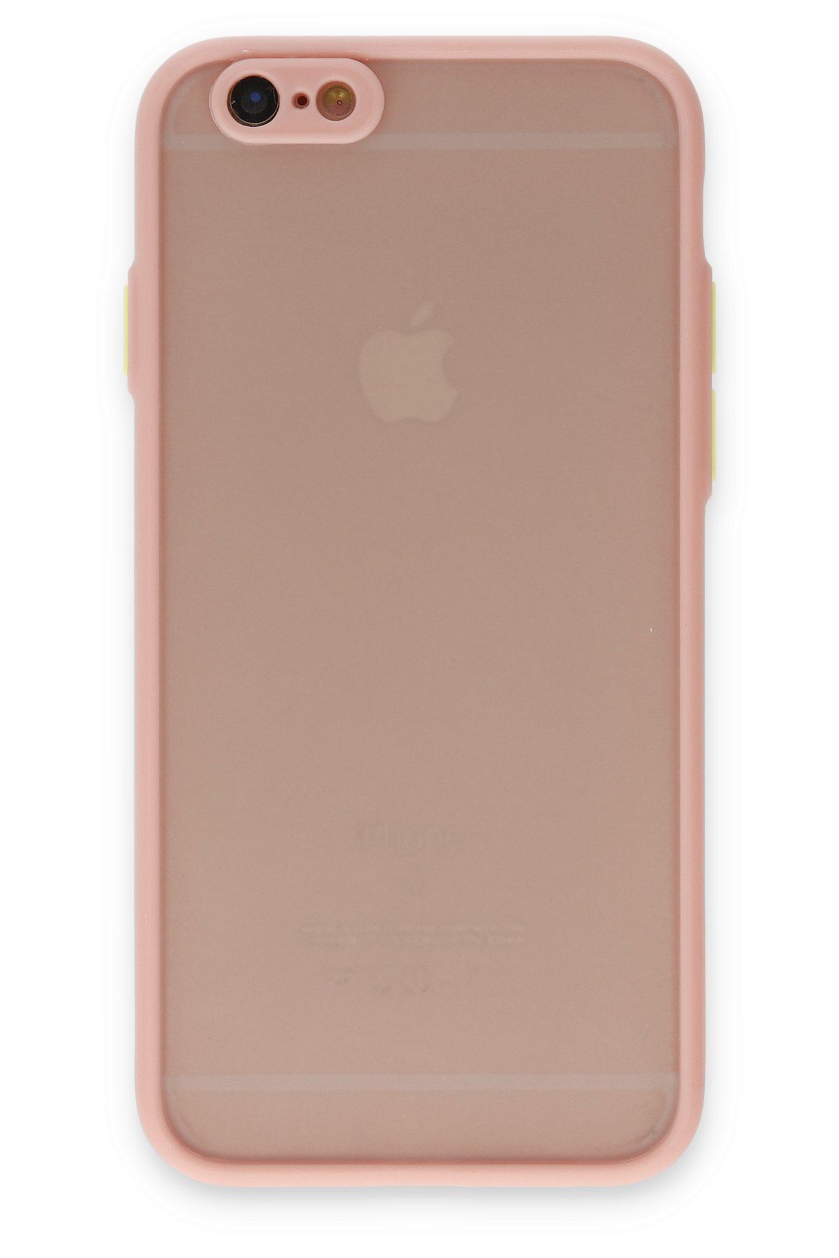 cepmoda iPhone 6 | Buzlu Şeffaf Silikon Mat Telefon Kılıfı – Darbeye Dayanıklı - PEMBE