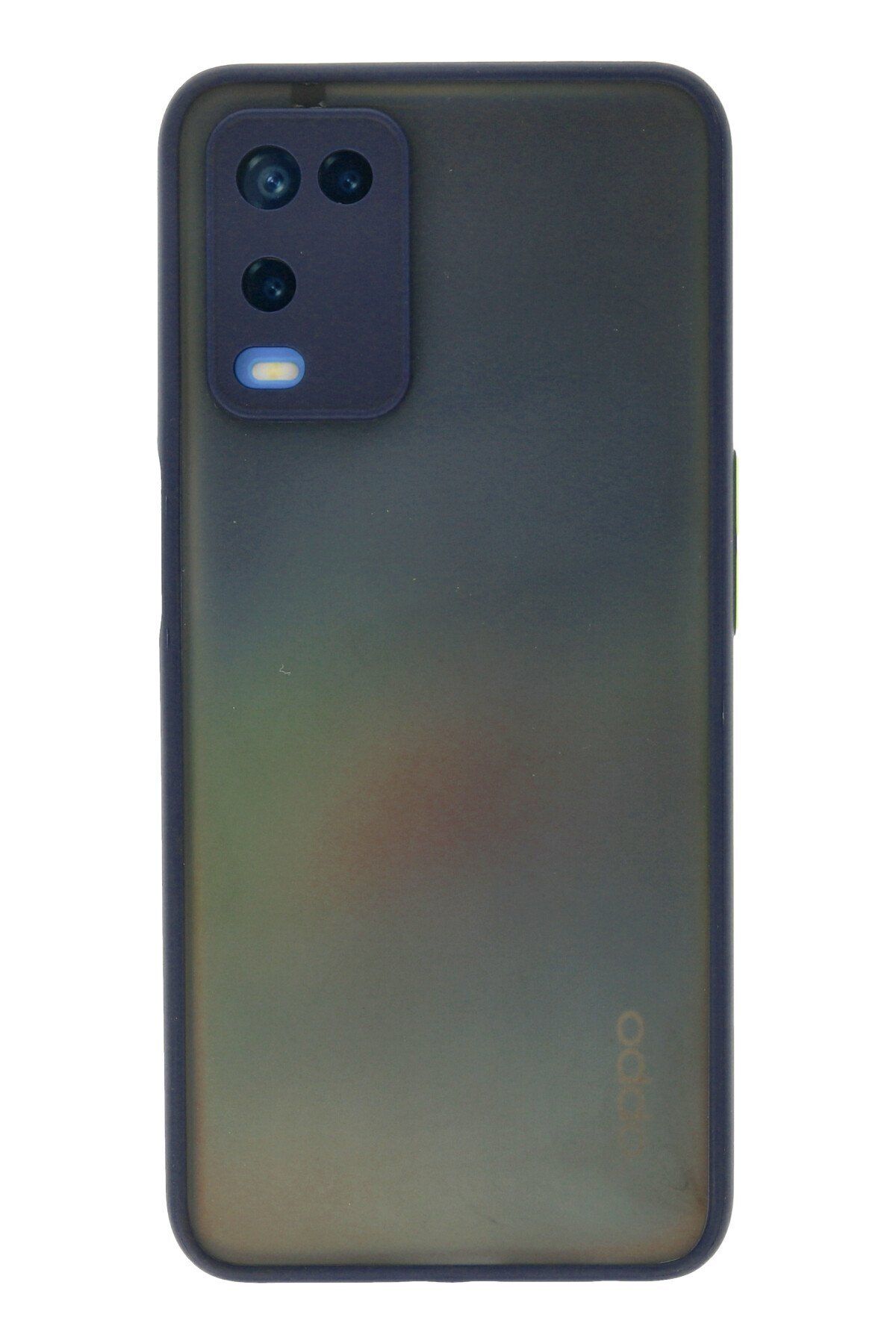 cepmoda OPPO A54 4G | Buzlu Şeffaf Silikon Mat Telefon Kılıfı – Darbeye Dayanıklı - LACİVERT